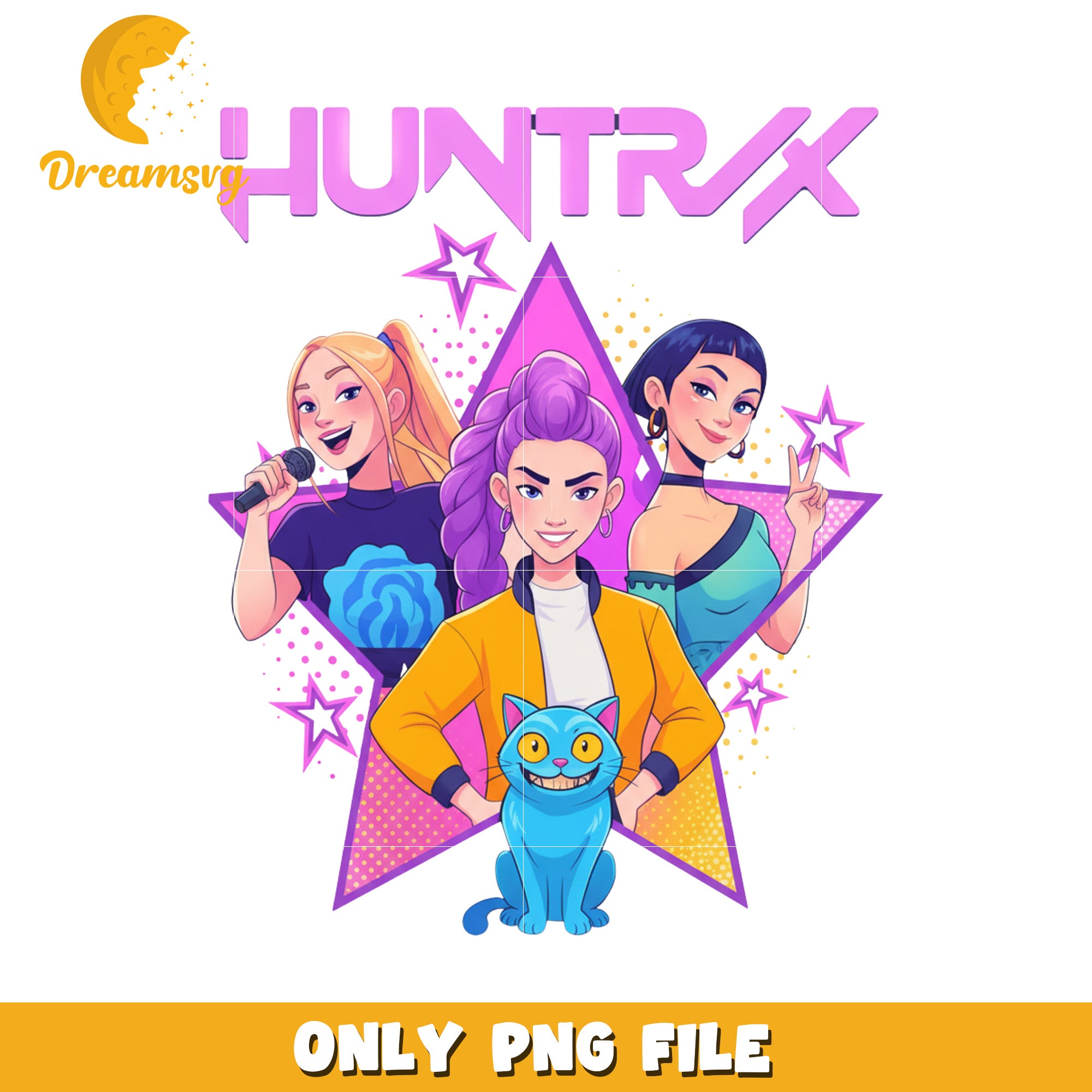 Pink huntrix logo png, dark idols png, hunter core png