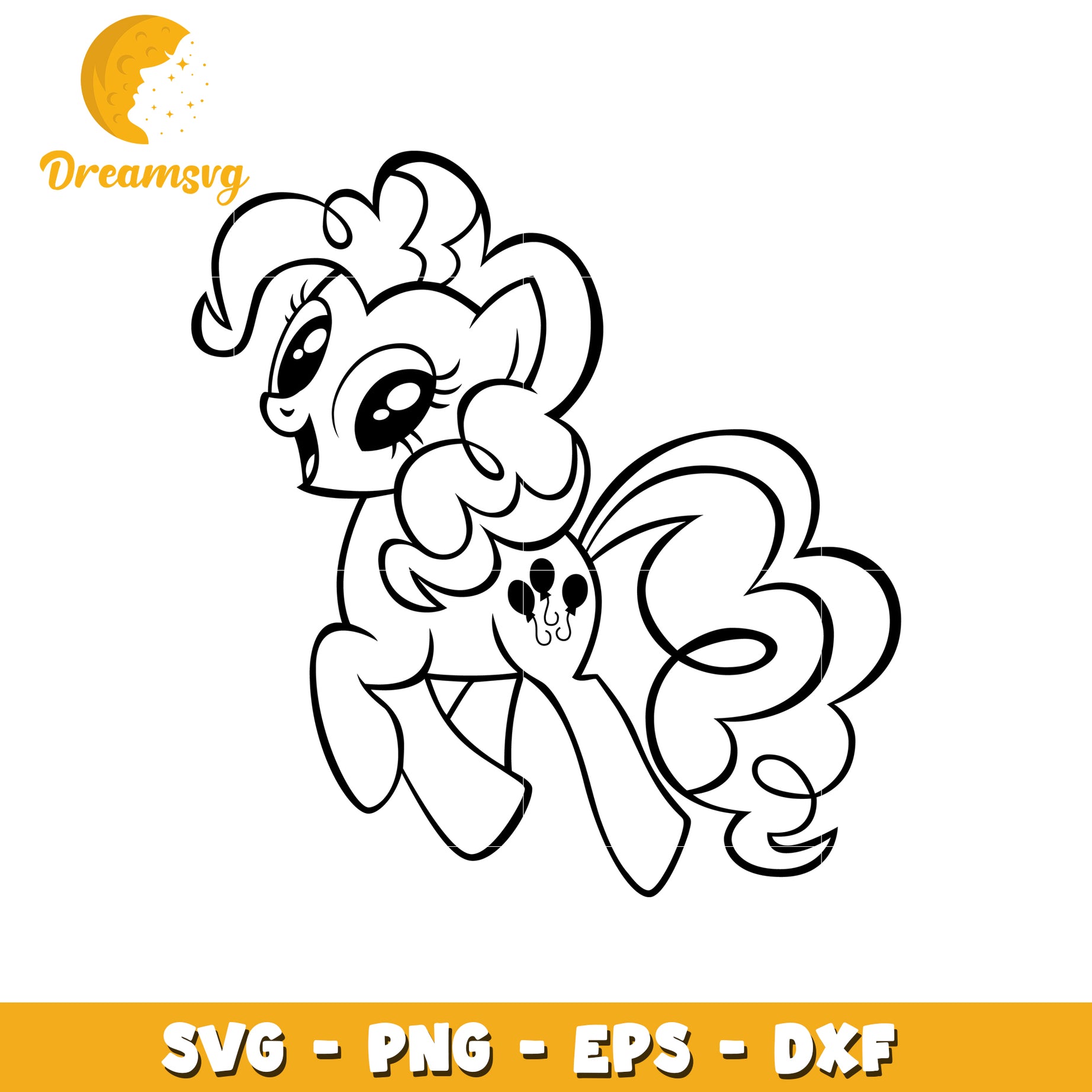 Pinkie Pie Pony SVG Cut File