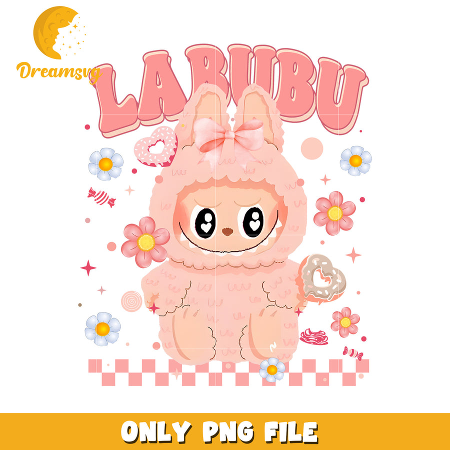 Pink labubu cute design png, labubu keychain png, labubu dolls png