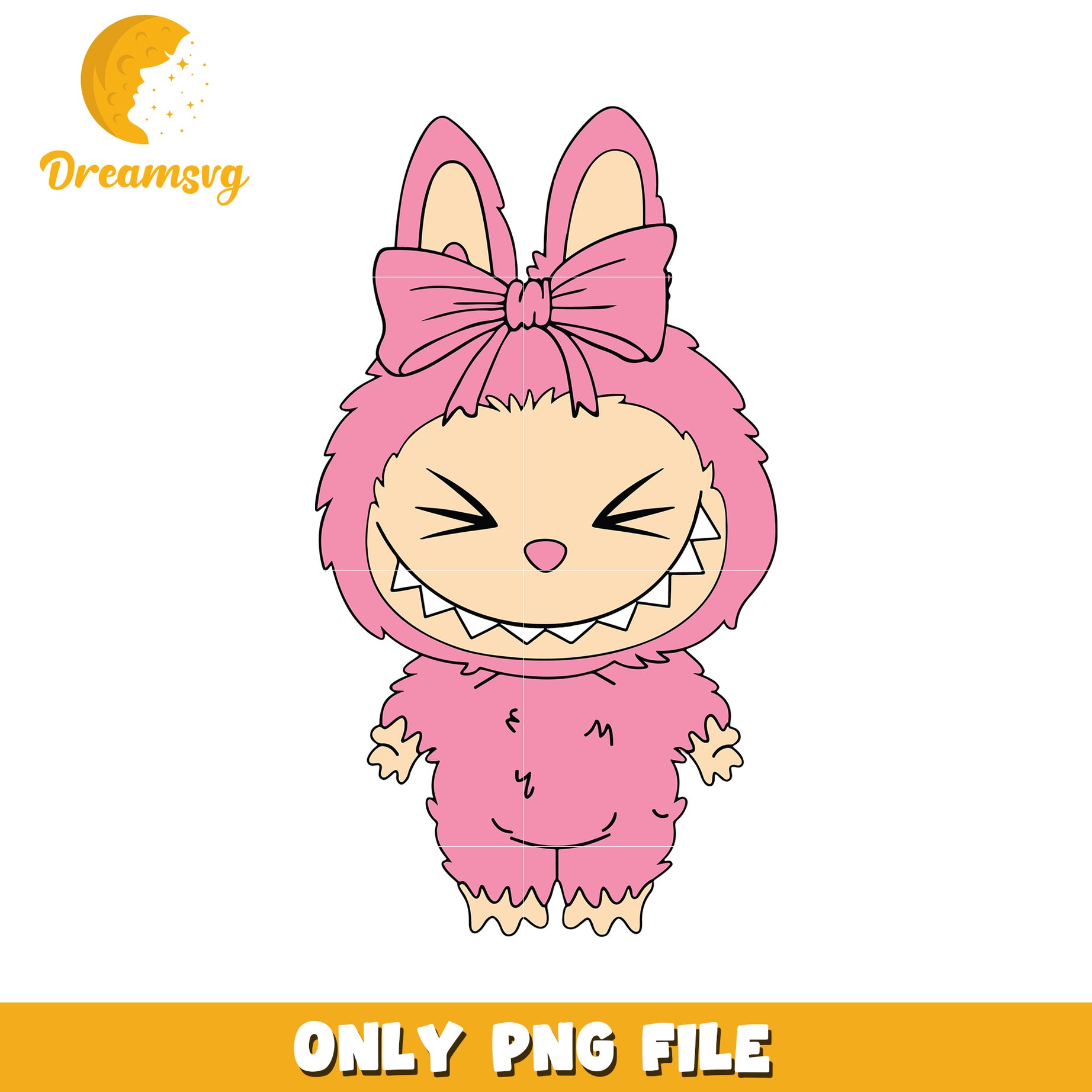 Pink labubu png, labubu clothes​ png, labubu macaron png