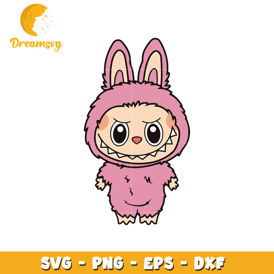 Pink labubu svg, labubu dolls svg, labubu toys svg