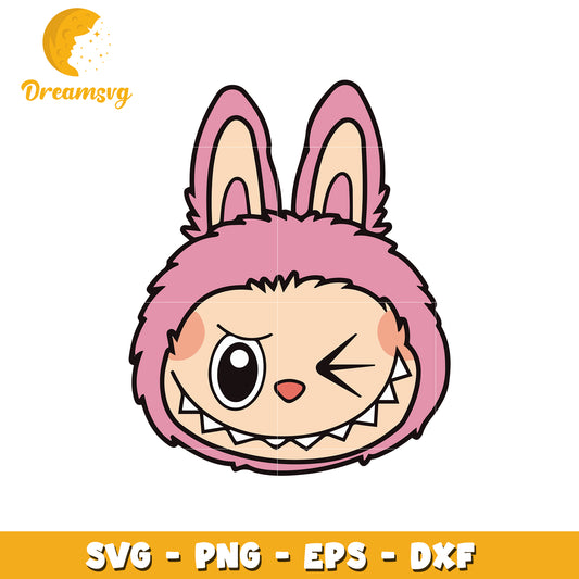 Pink labubu winkle svg, labubu dolls svg, labubu toys svg