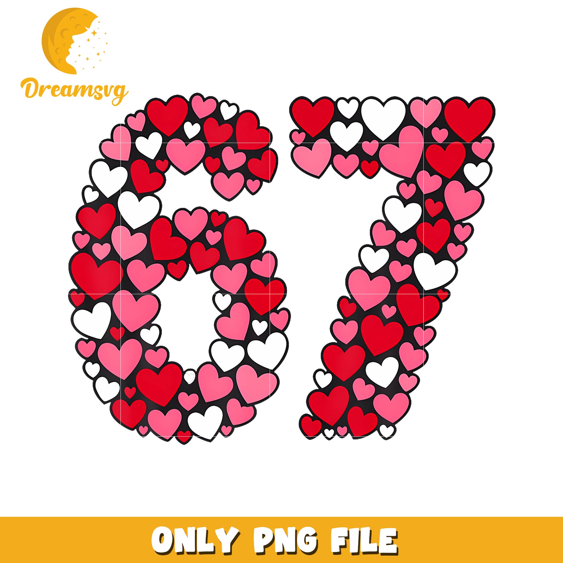 Pink red and white heart 67 png, meme edit png, humor trend png