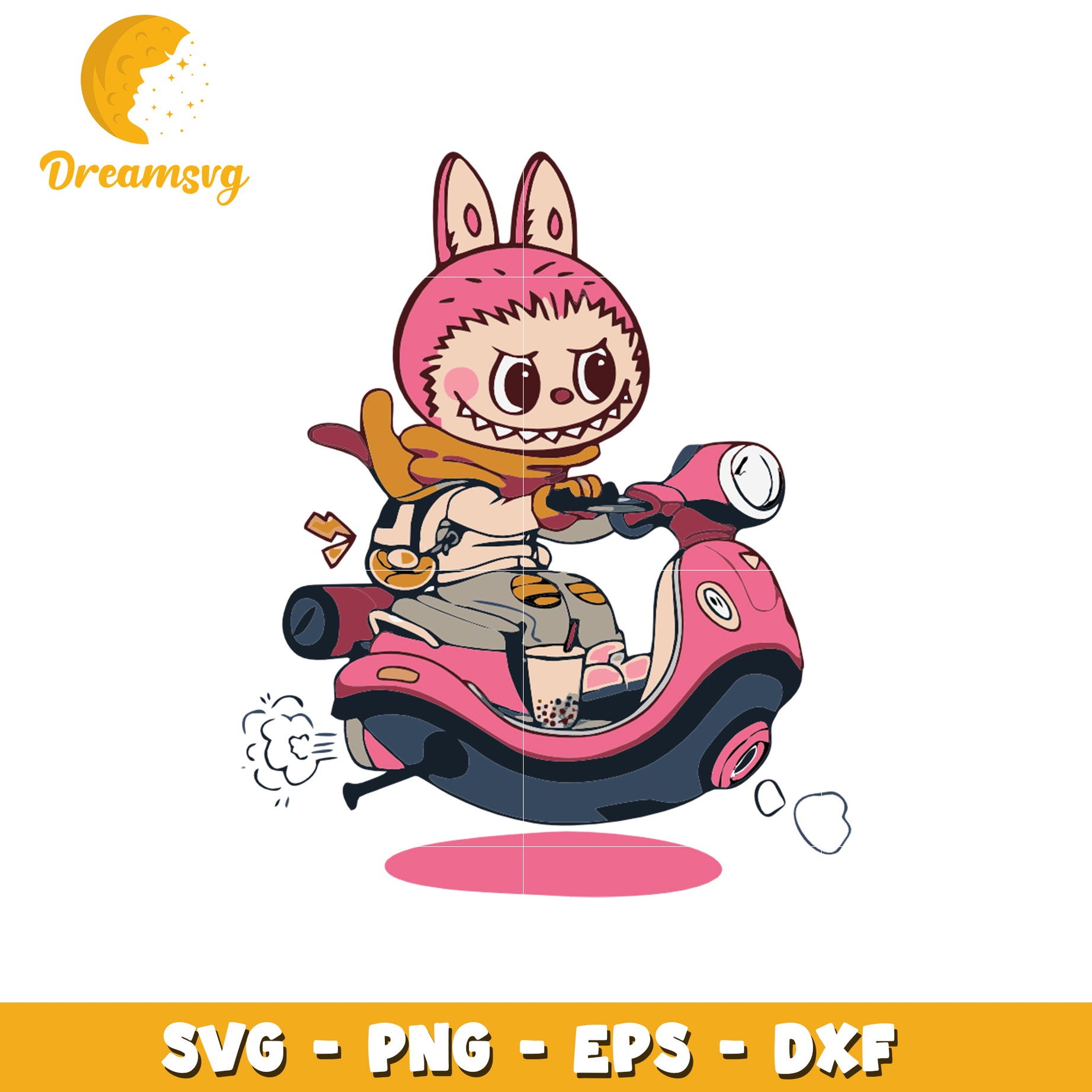 Pink Labubu Grad Pink teenagers labubu labubu svg, labubu toys svg, real labubu svg ...