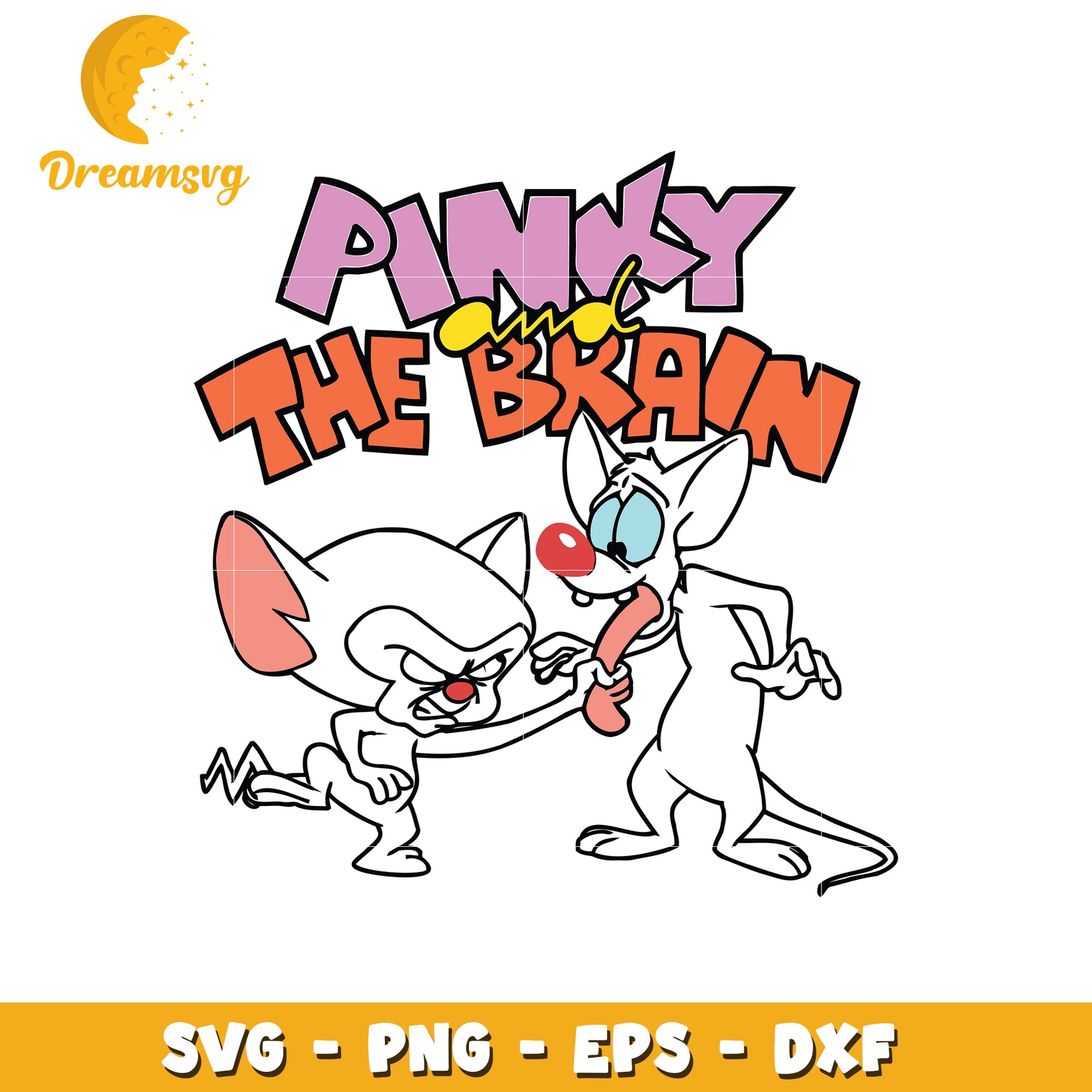 Pinky and the Brain Cartoon SVG Design for Creative Projects