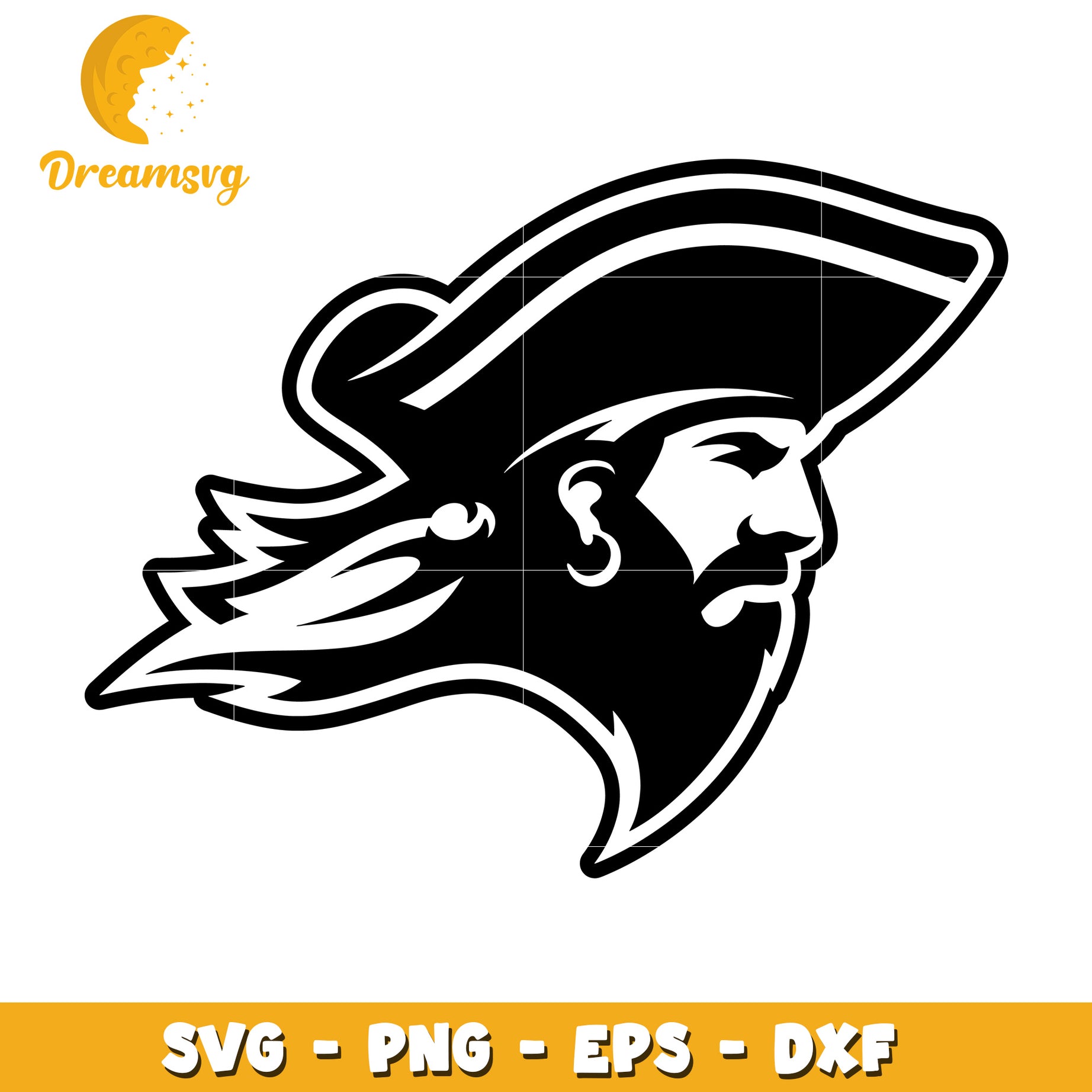 Pirate Head SVG Cut File PNG EPS DXF