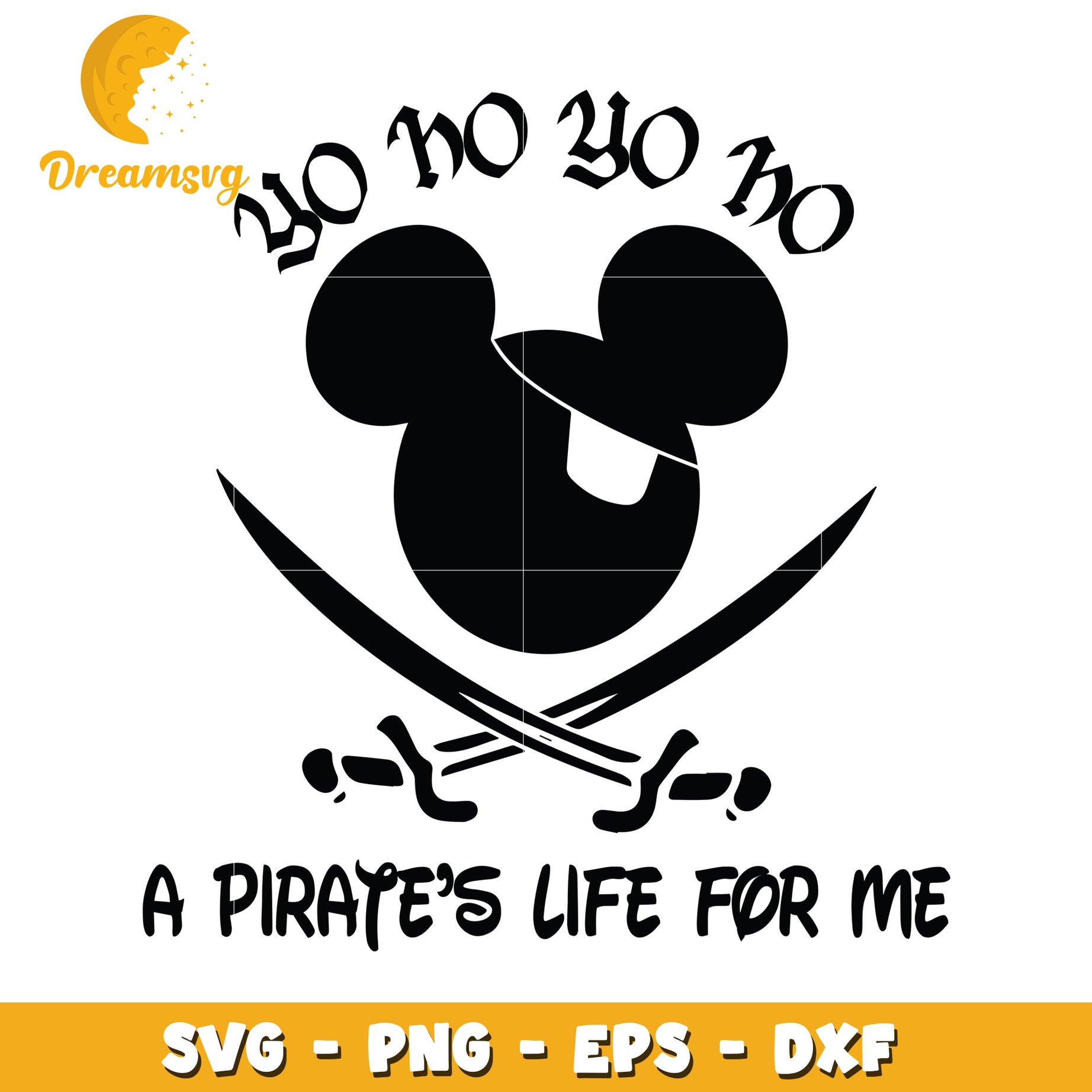 Pirate Life SVG with Mickey Mouse Theme for Crafting Projects