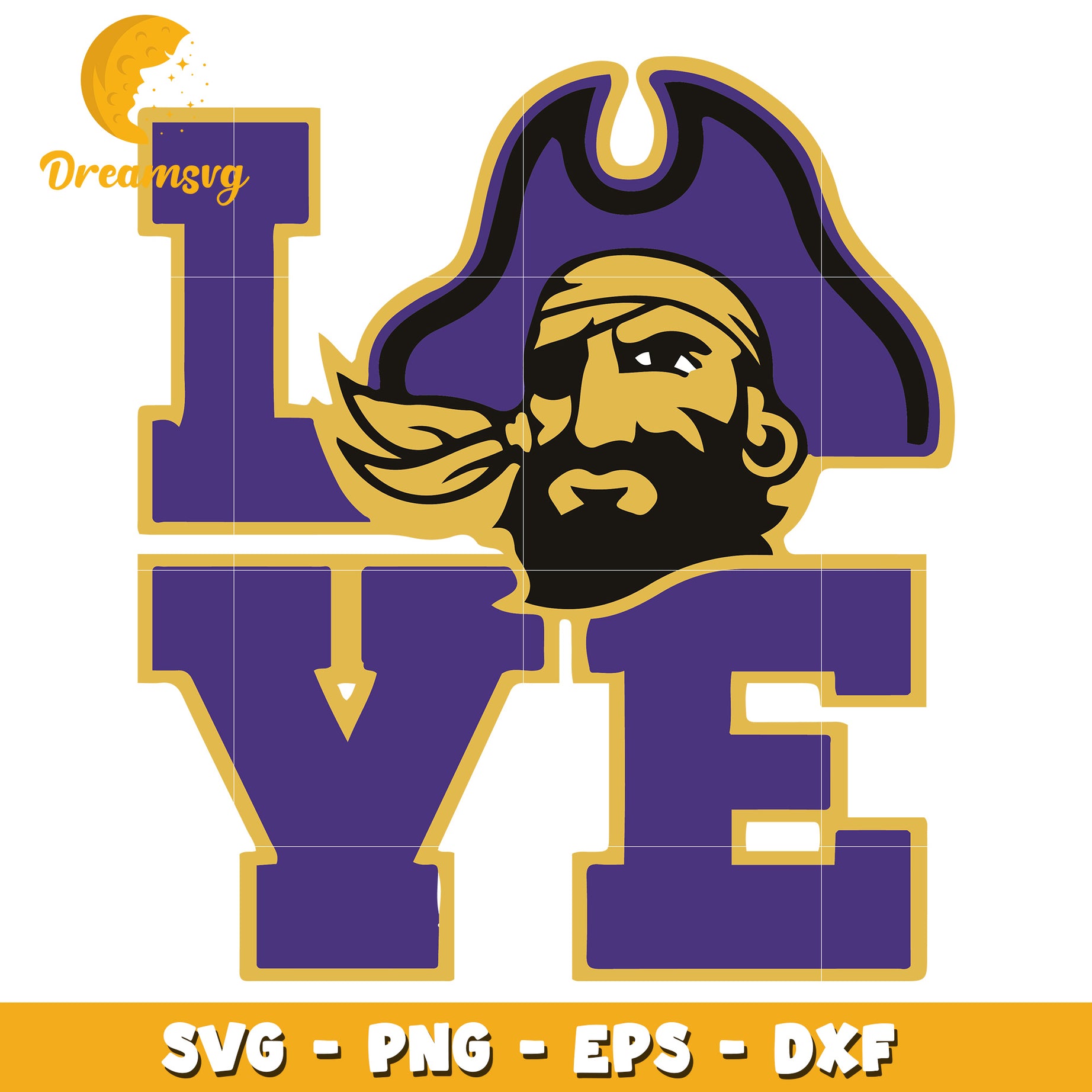 Pirate Love SVG PNG EPS DXF Files