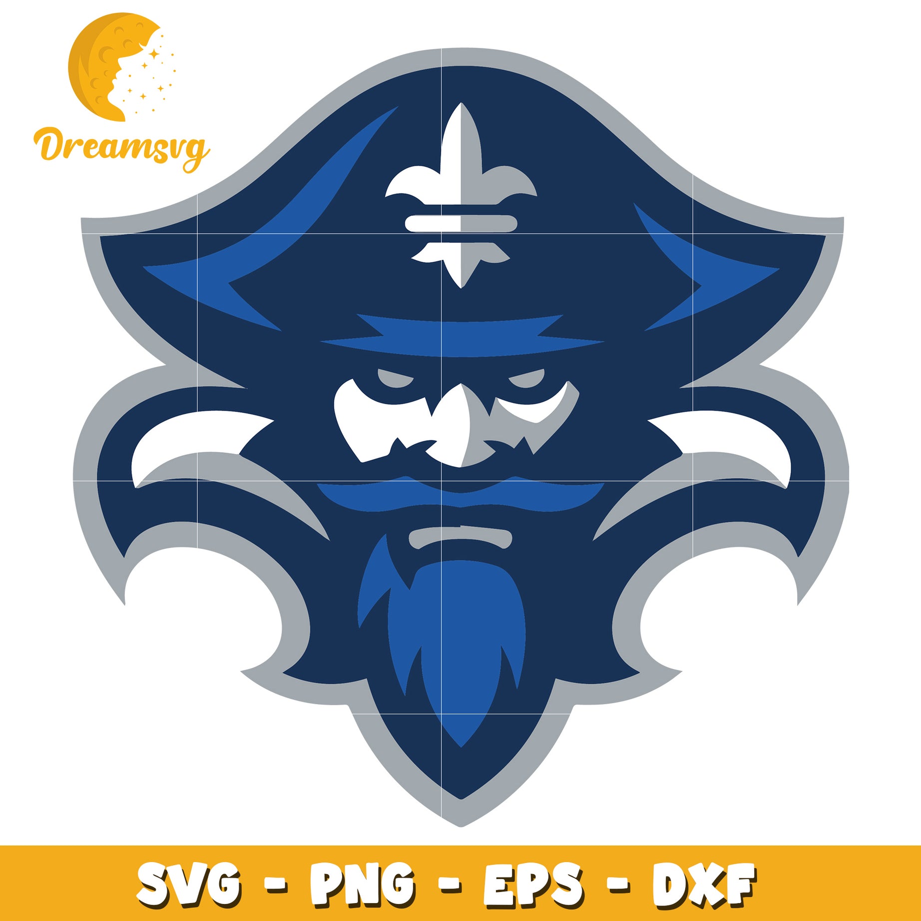 Pirate Mascot SVG PNG EPS DXF