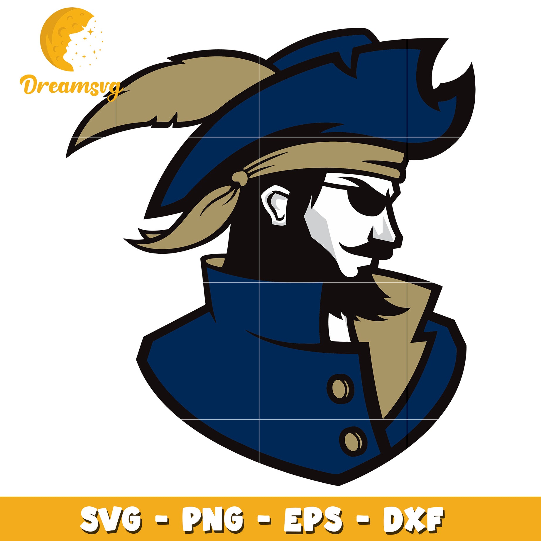 Pirate Mascot SVG PNG EPS DXF Cut File