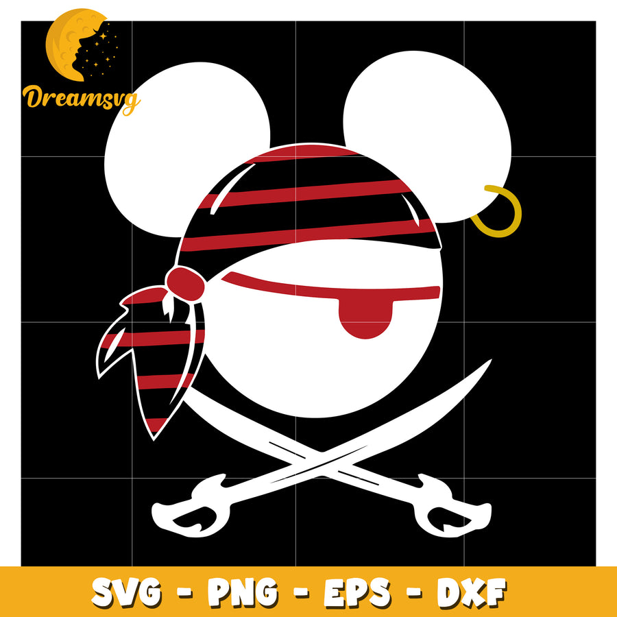 Pirate Mickey Mouse SVG Bundle for Crafting and Decoration