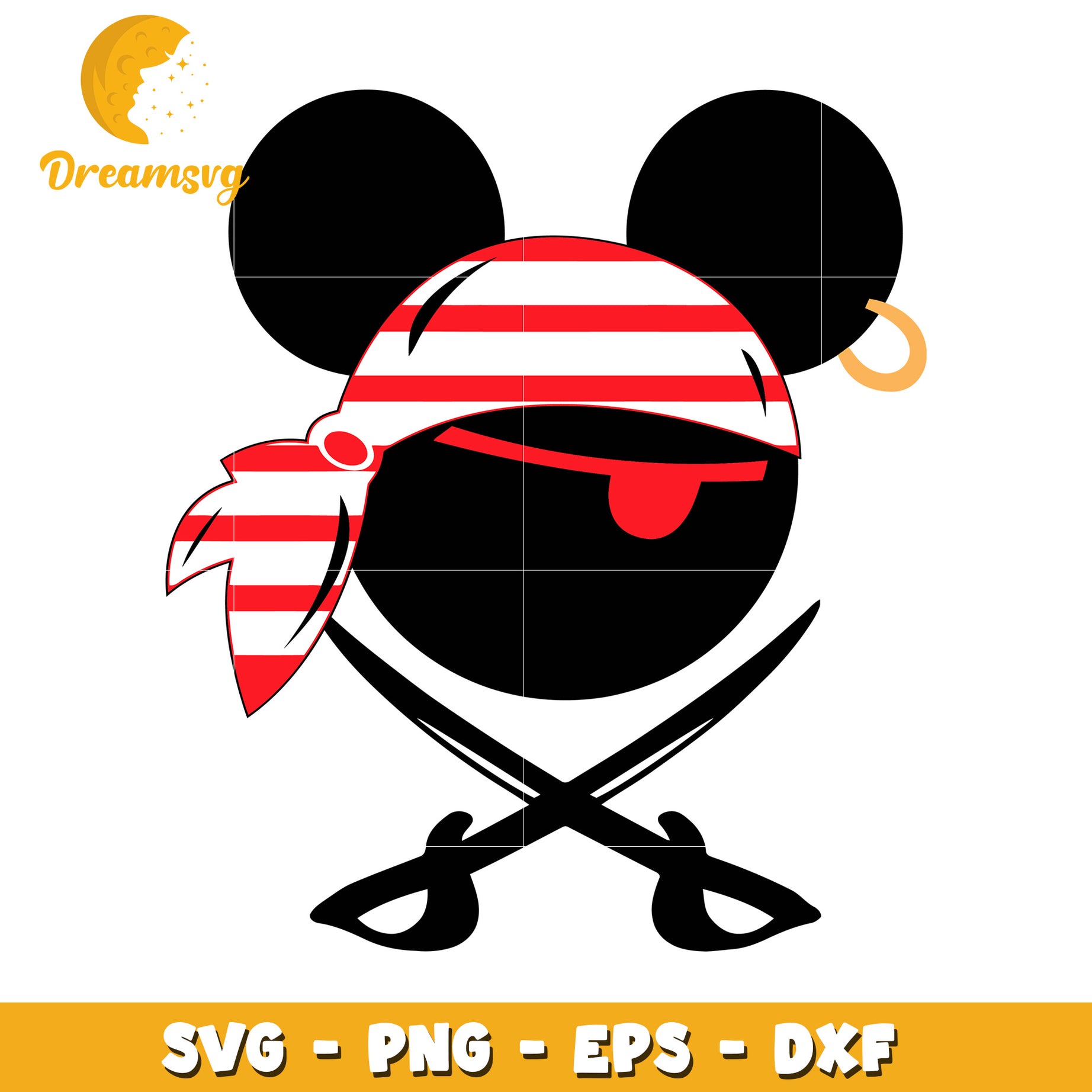 Pirate Mouse SVG Design for Crafter and DIY Enthusiasts
