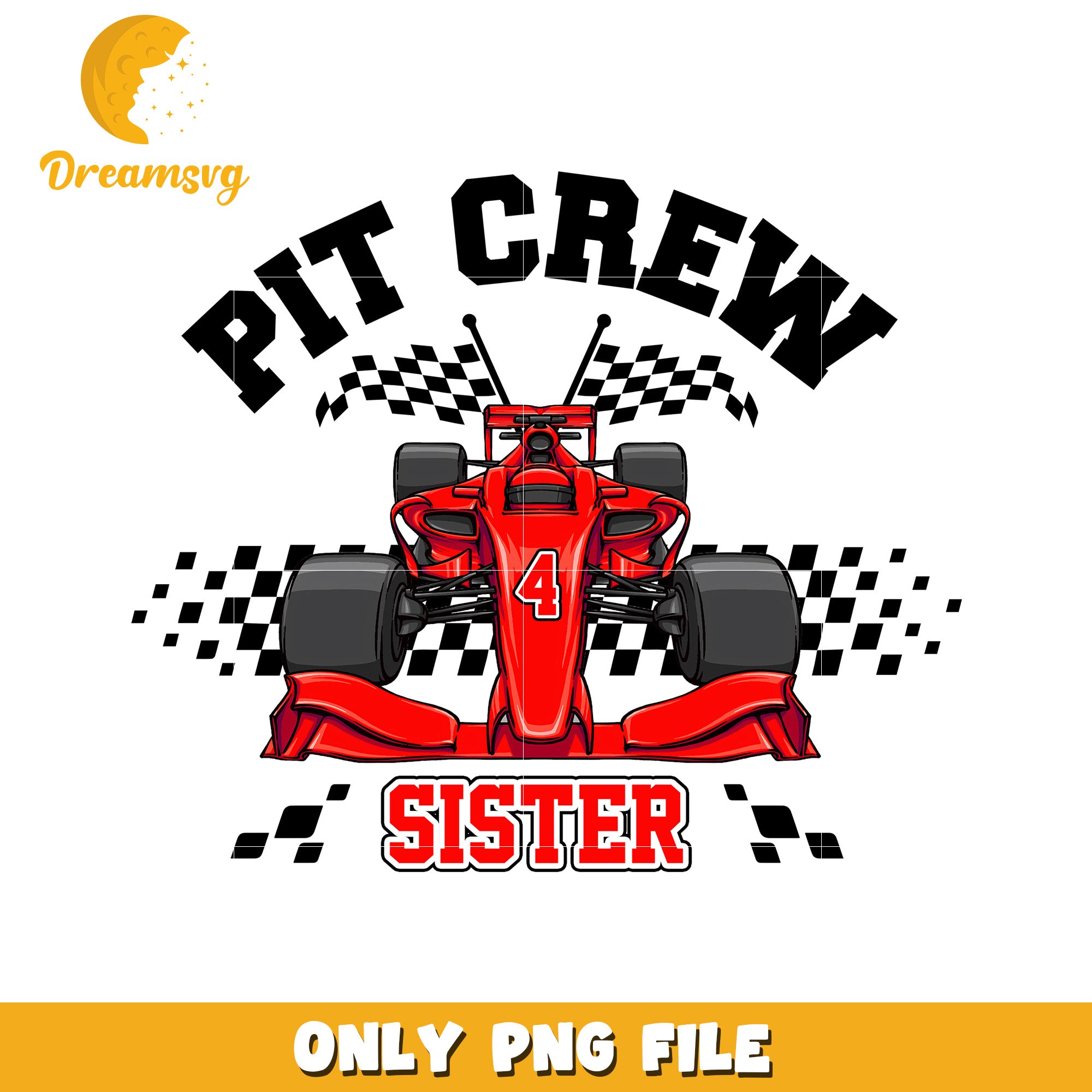Pit crew sister png, racing sister png, motorsport sibling png