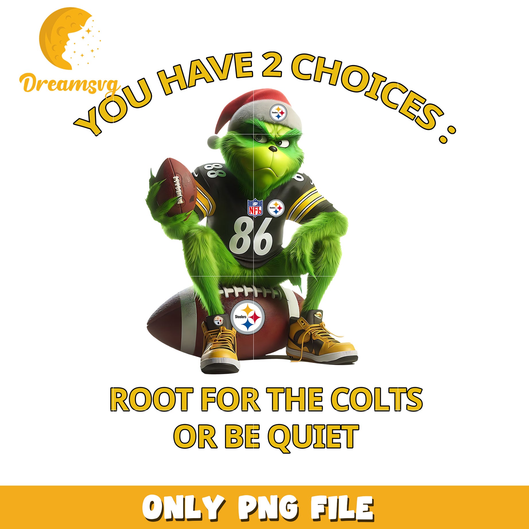 Pittsburgh steelers grinch png, american sports png, nfl plus png