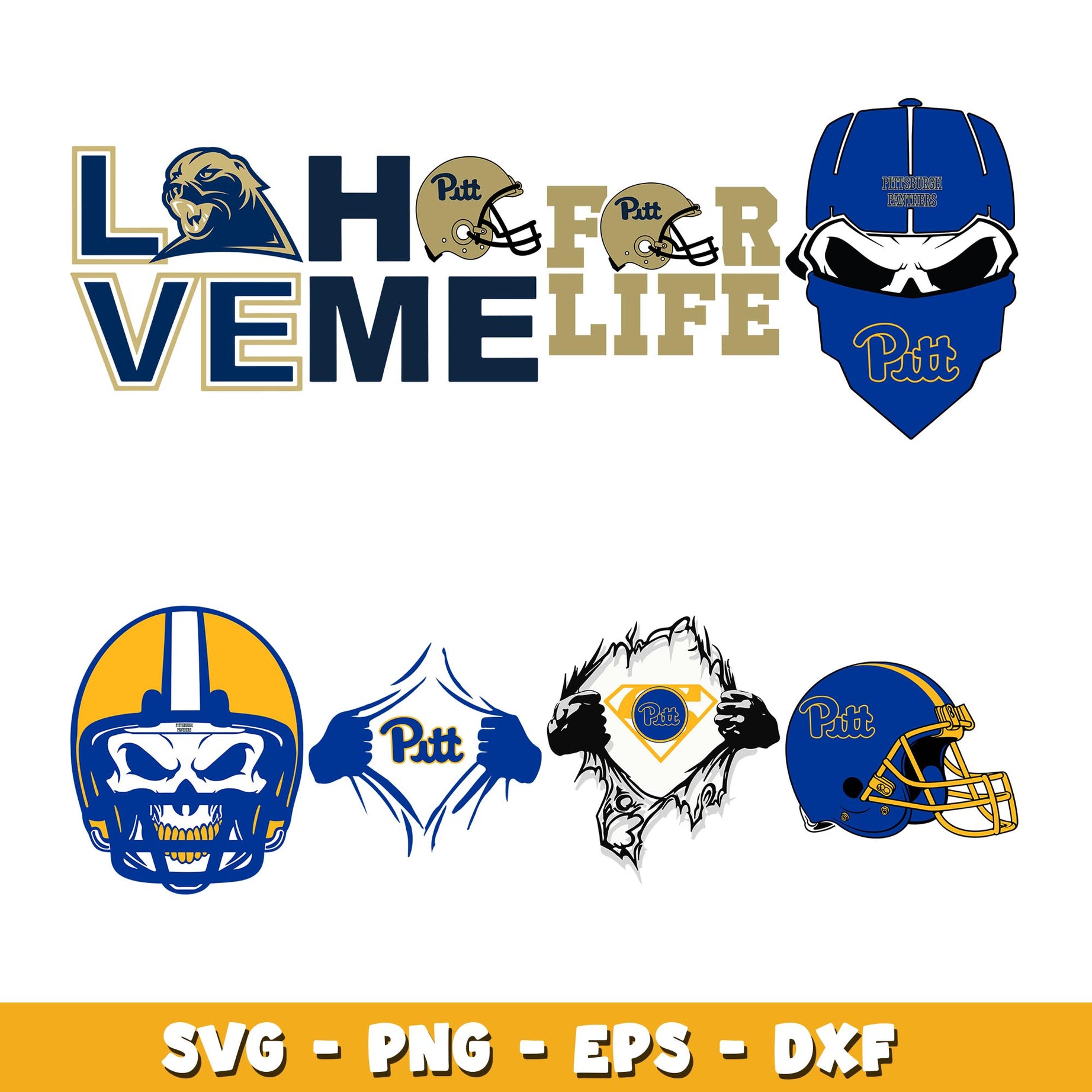 Pittsburgh Panthers skyll Bundle svg, Pittsburgh Panthers logo svg, ncaa svg  