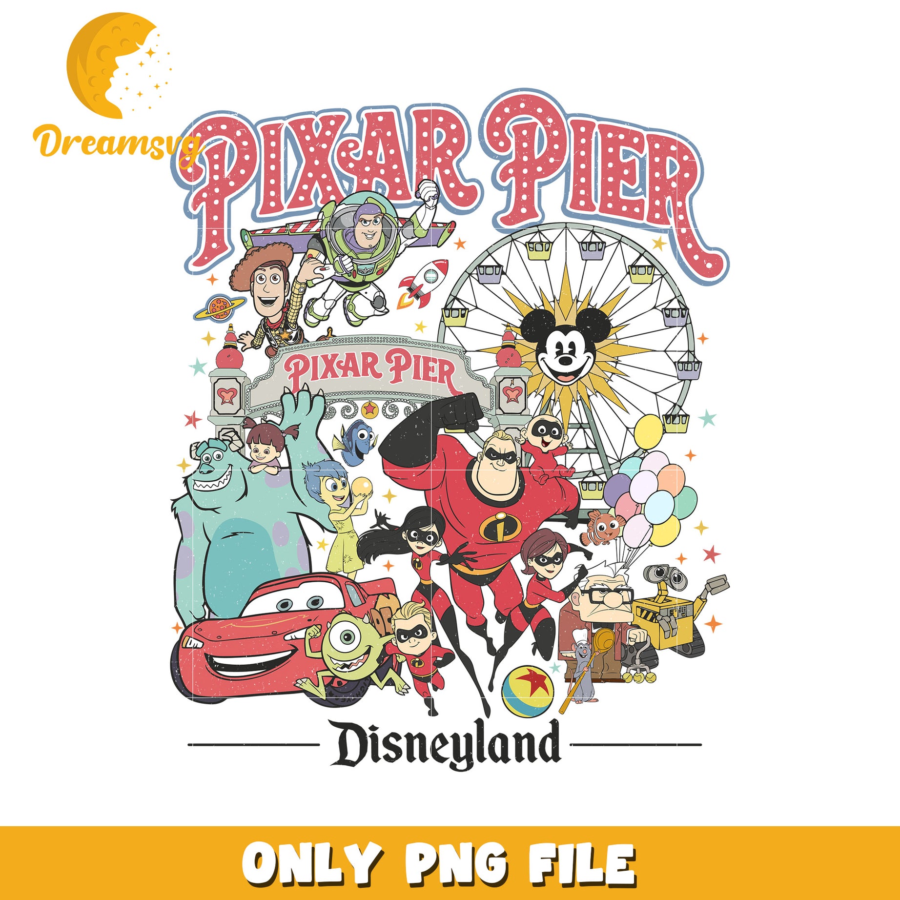 Pixar Pier Disneyland PNG
