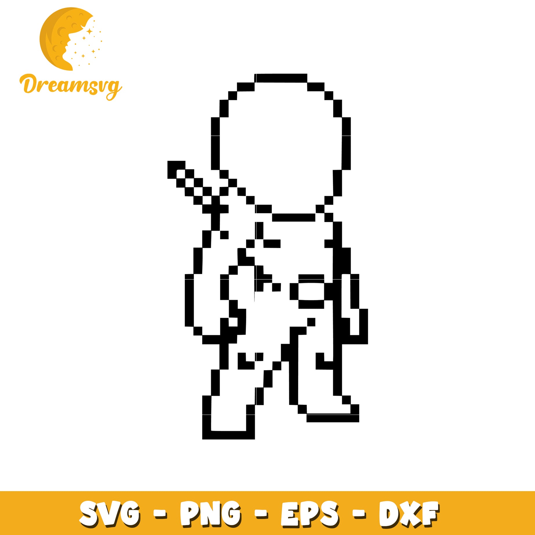 Pixel Art Knight SVG PNG EPS DXF