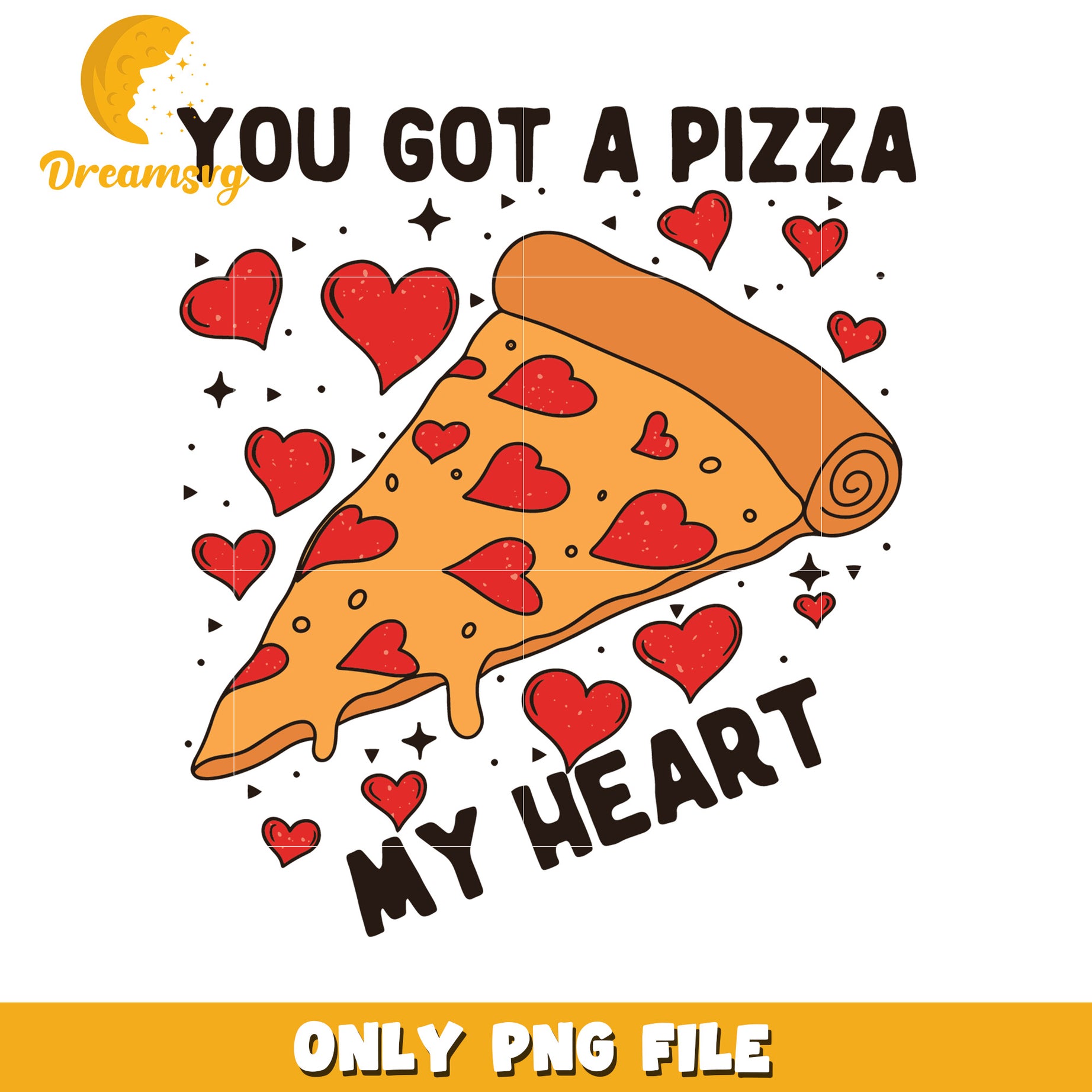 Pizza My Heart PNG Design