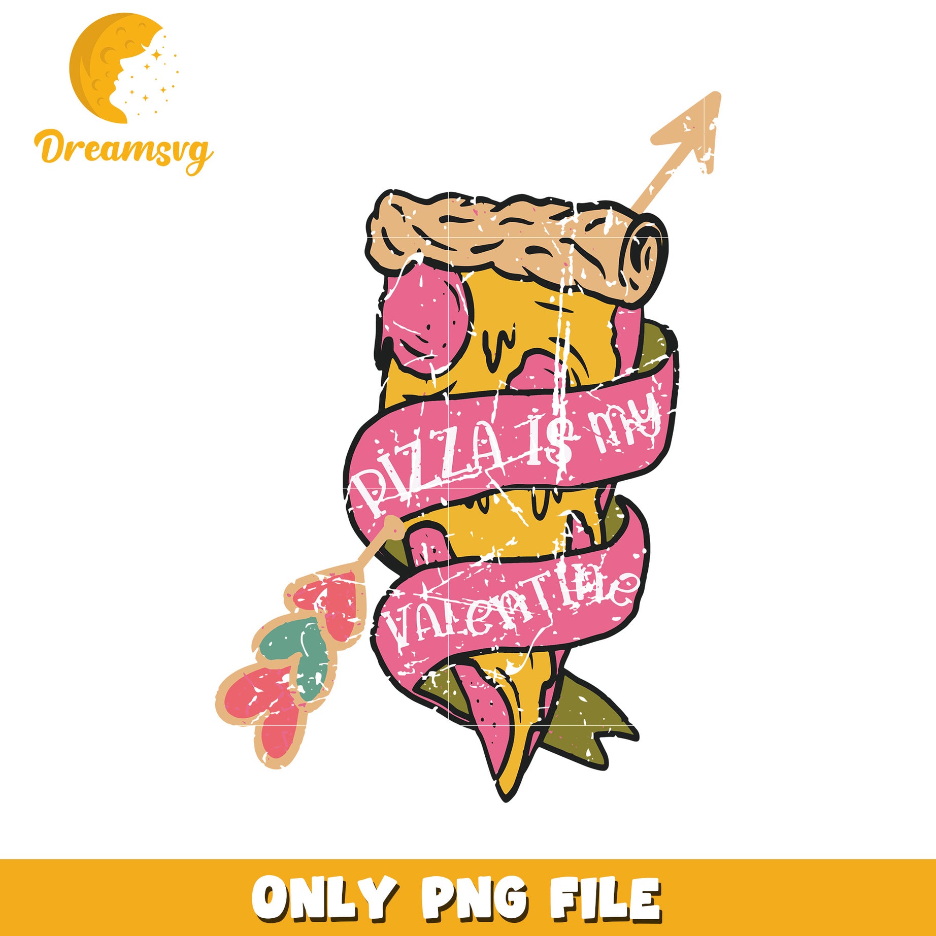 Pizza My Valentine PNG Graphic