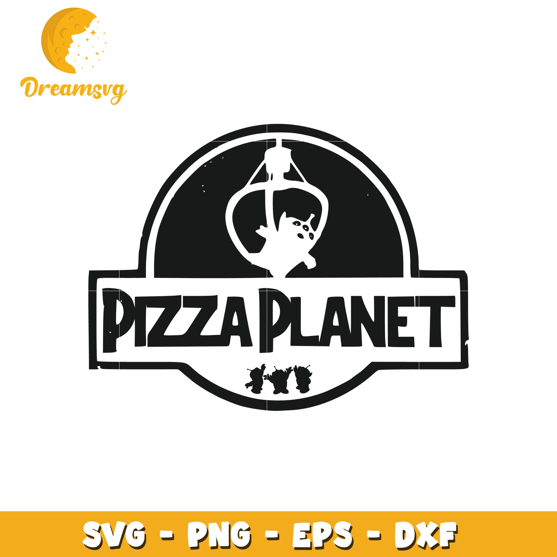 Pizza Planet Vector Logo SVG Download for Crafts and Design