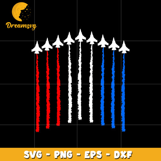 Red White Blue Air Force Flyover svg