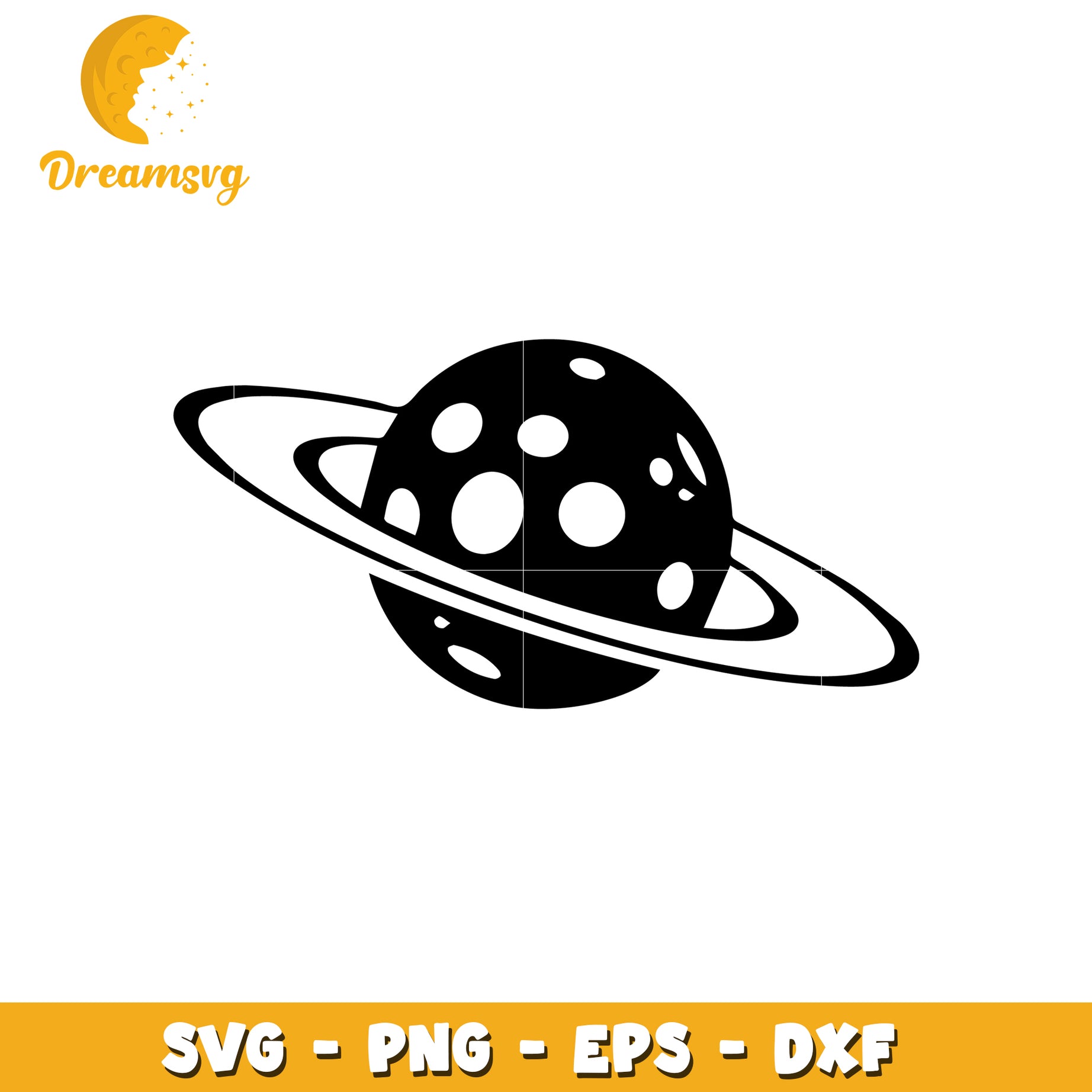 Planet SVG Cut File Rings Moon Design