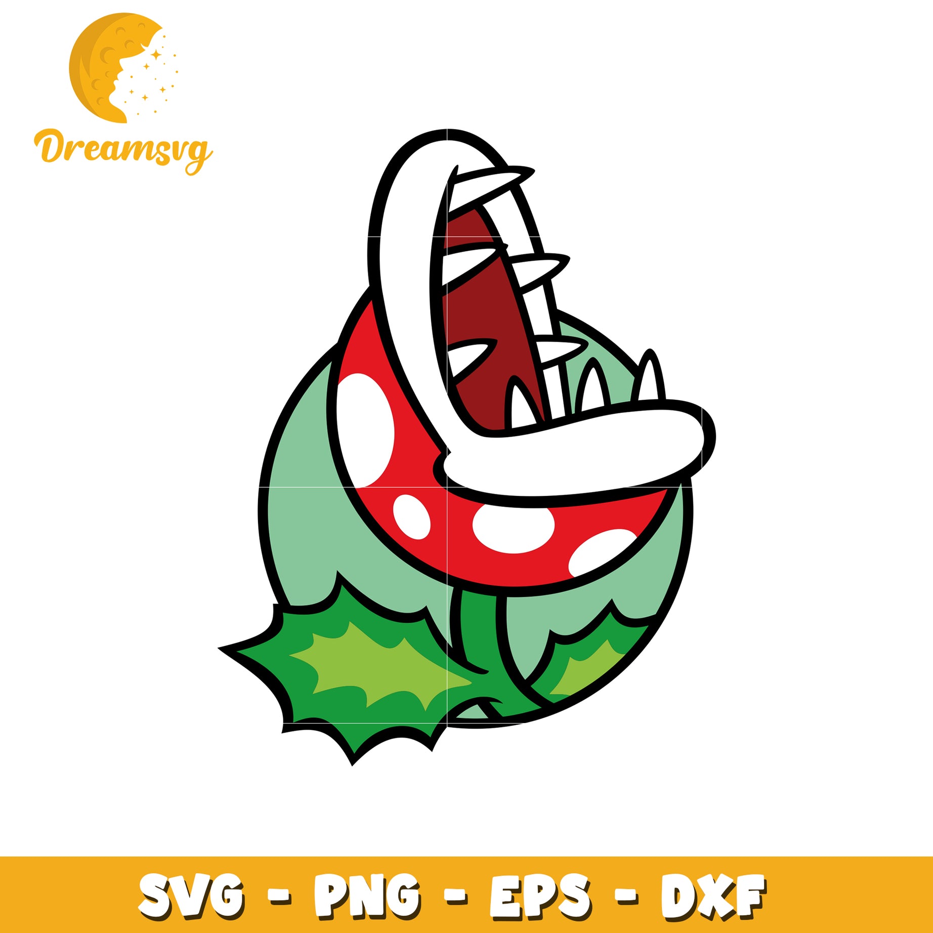 Plant Piranha SVG PNG EPS DXF Cut File