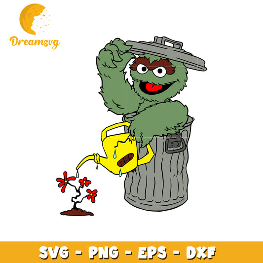 Playful Oscar the Grouch SVG Design for Creative Projects