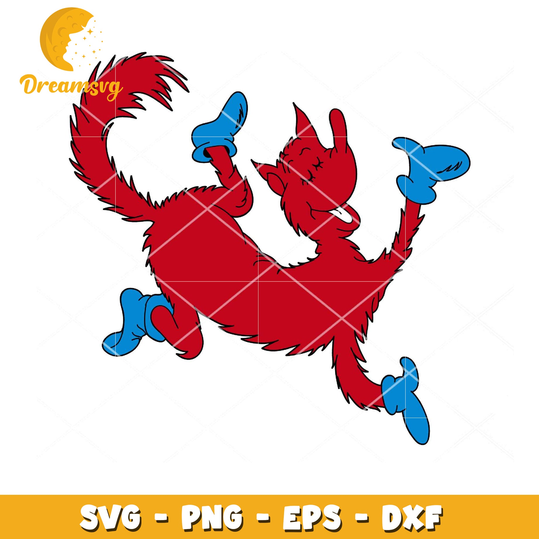 Playful Red Cat Character SVG for Fun Craft Projects Download