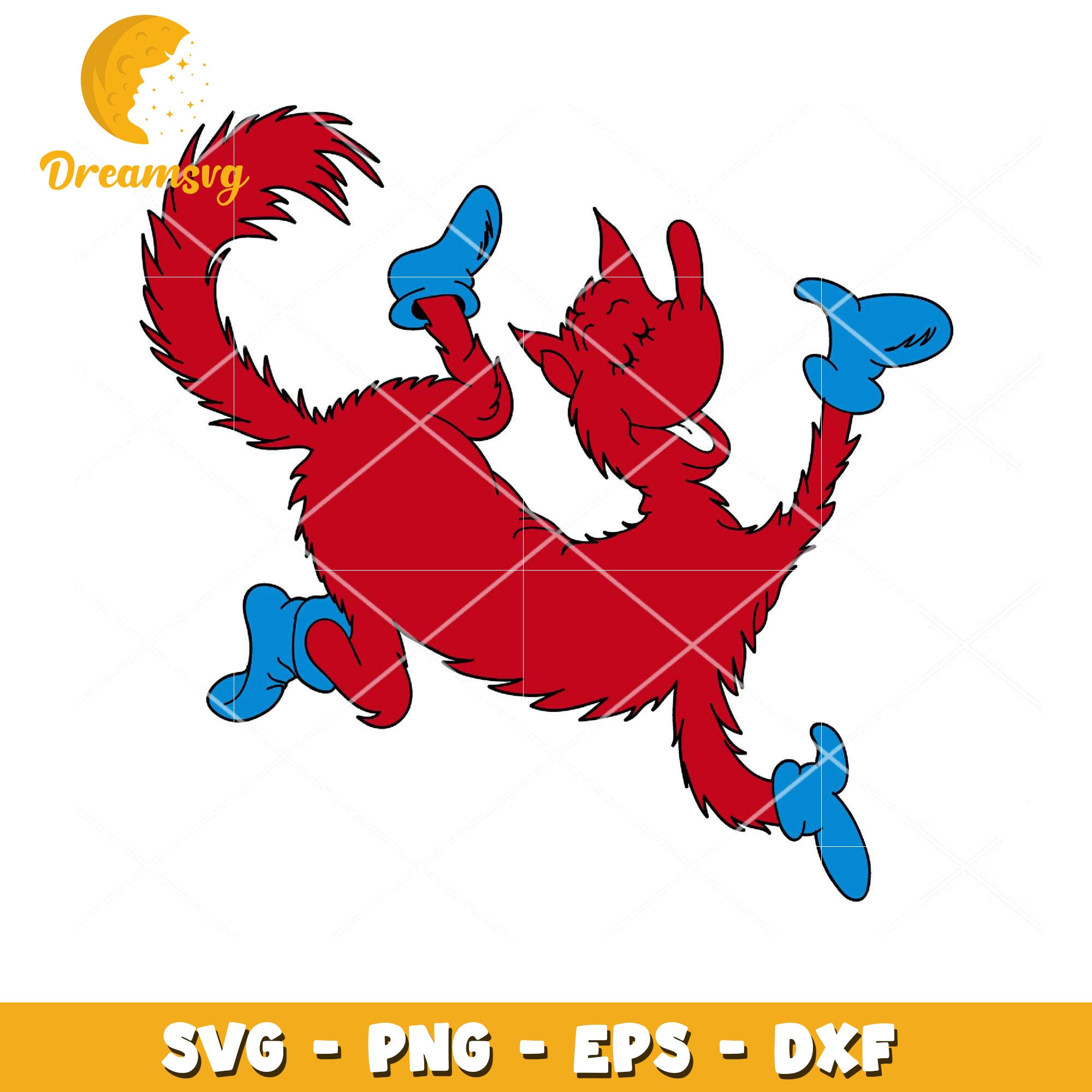 Playful Red Cat Character SVG for Fun Craft Projects Download