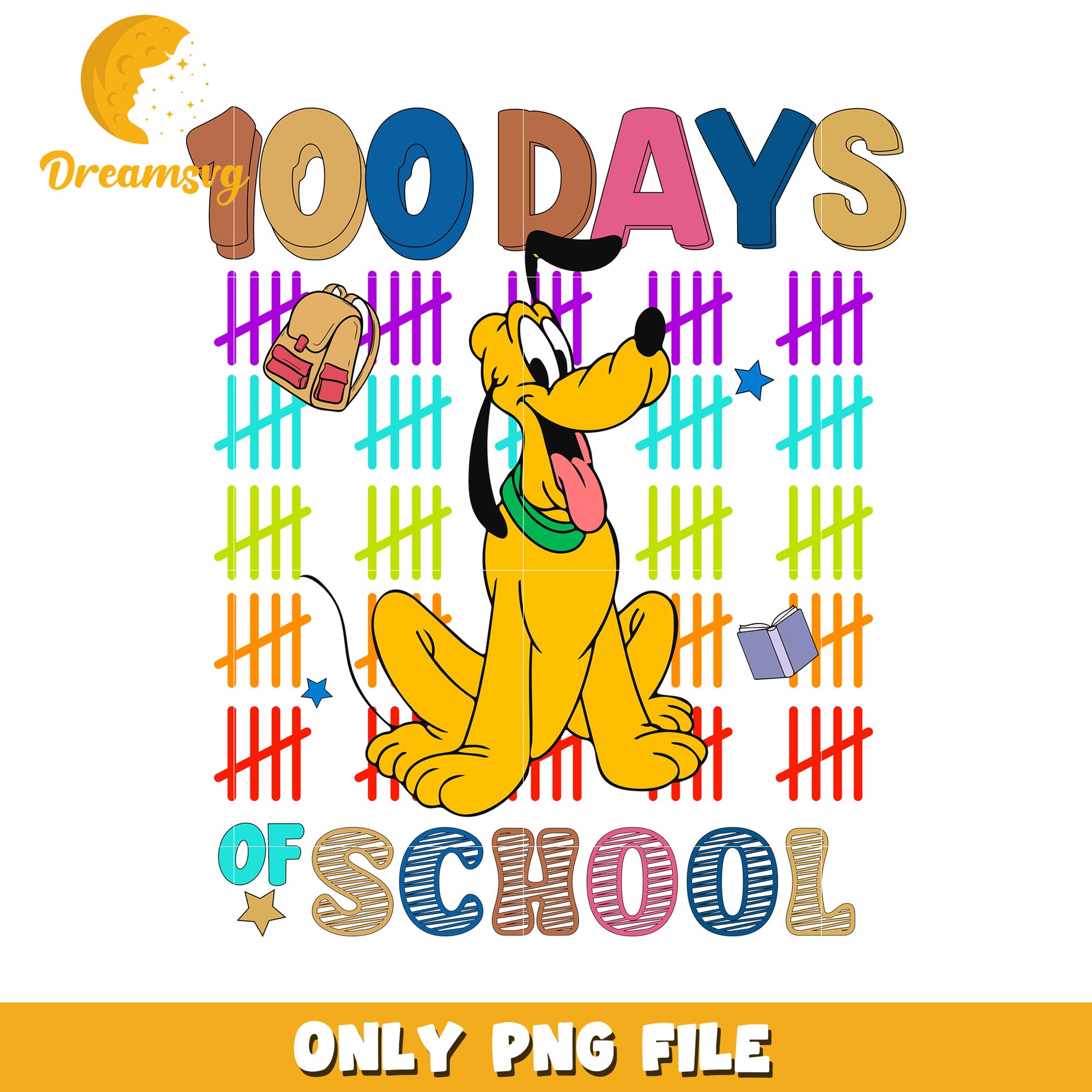 Pluto 100 Days of School PNG