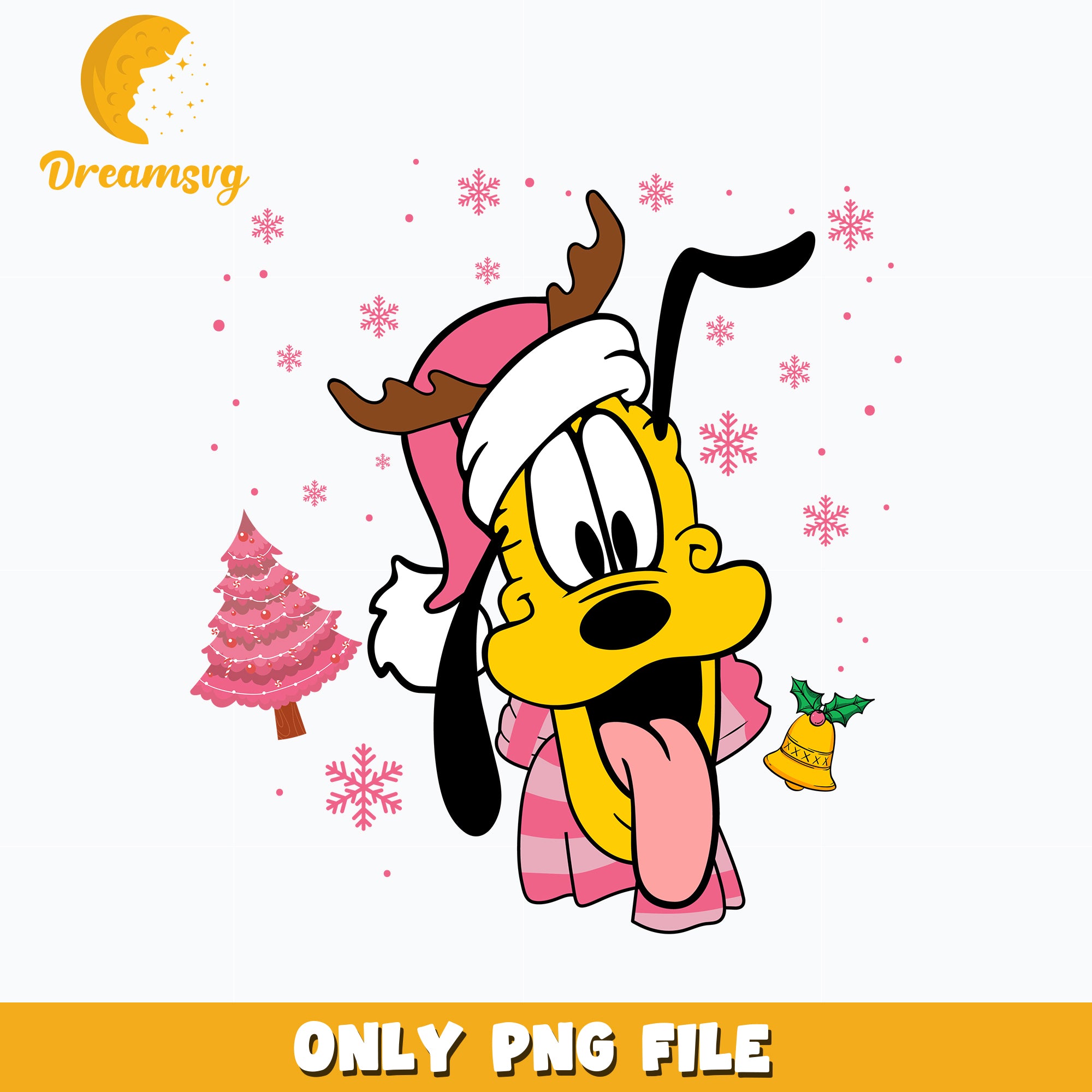 Pluto Pink Christmas png – DreamSVG Store