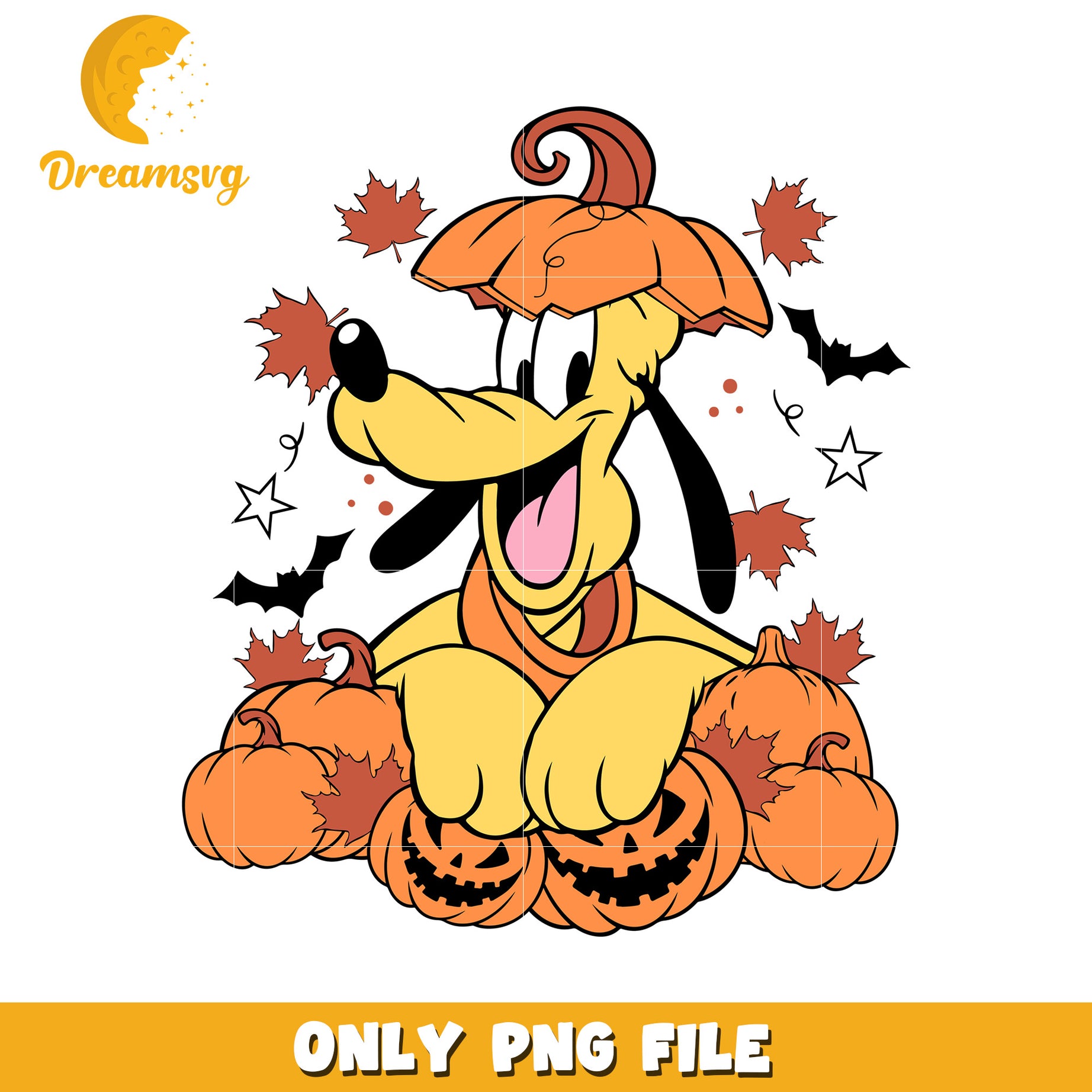 Pluto Pumpkin Halloween PNG