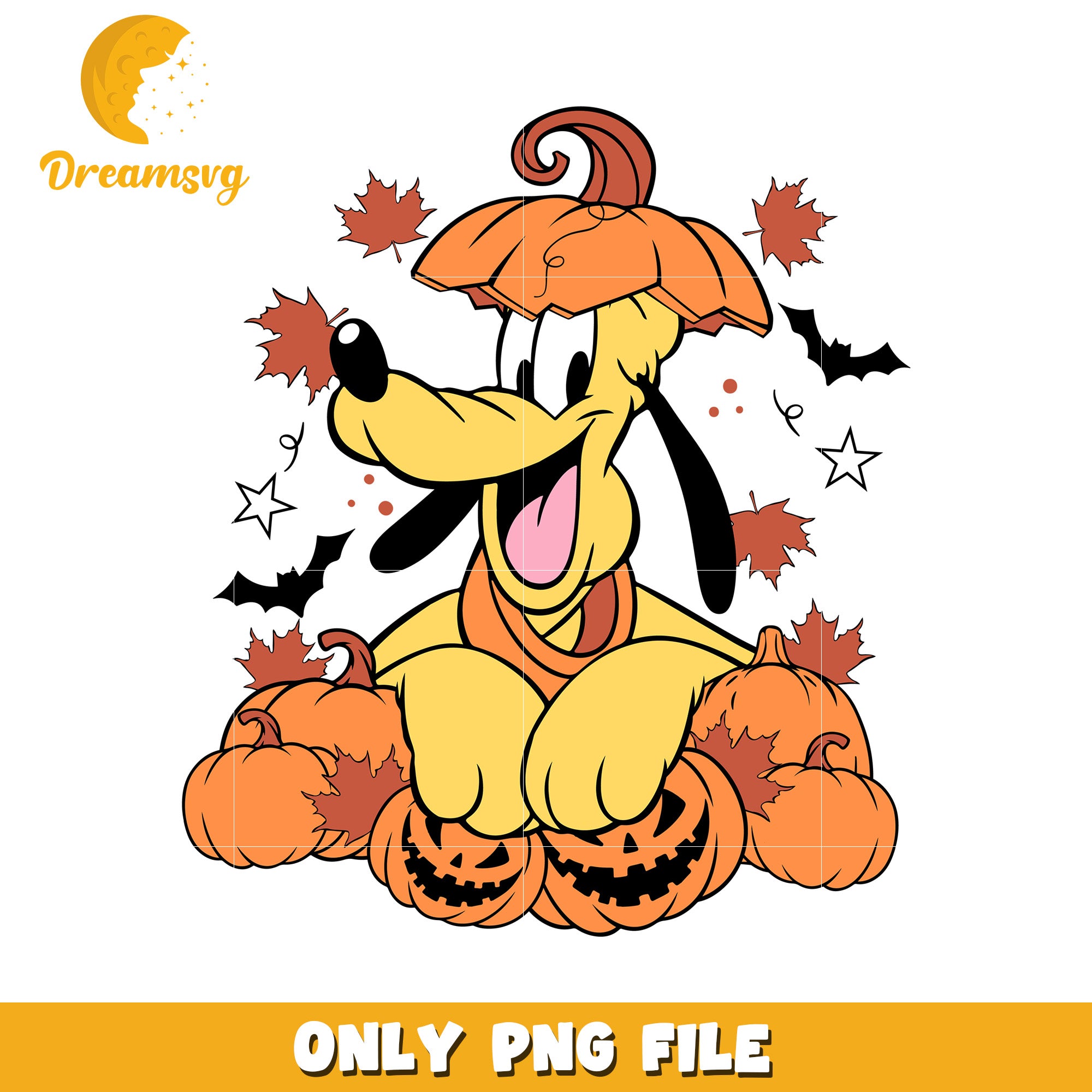 Pluto Pumpkin Halloween PNG