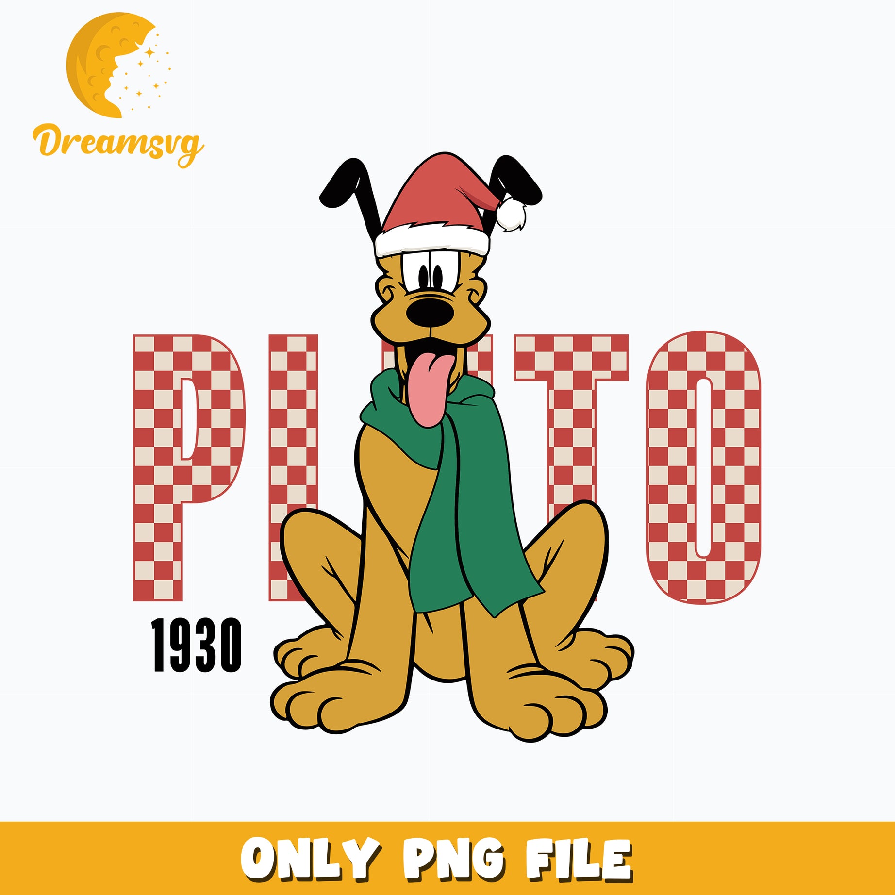 Pluto Retro Christmas png