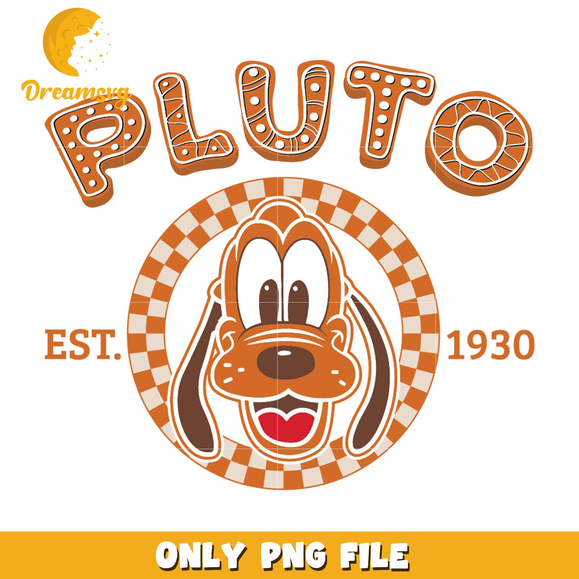 Pluto face gingerbread est 1930 png, pluto png, christmas png