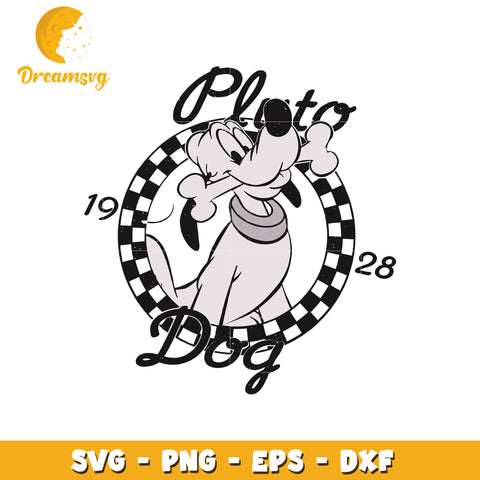 Pluto black and white svg, disney svg, mickey mouse characters svg