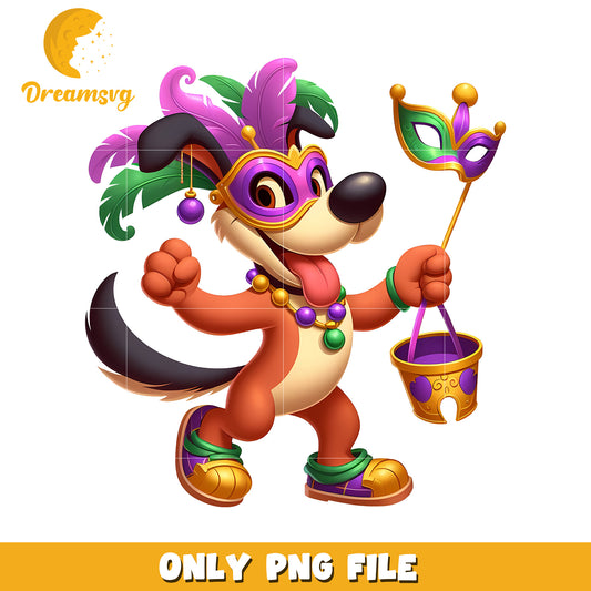 Pluto dog and mardi gras mask png, pluto dog png, mardi gras mask png