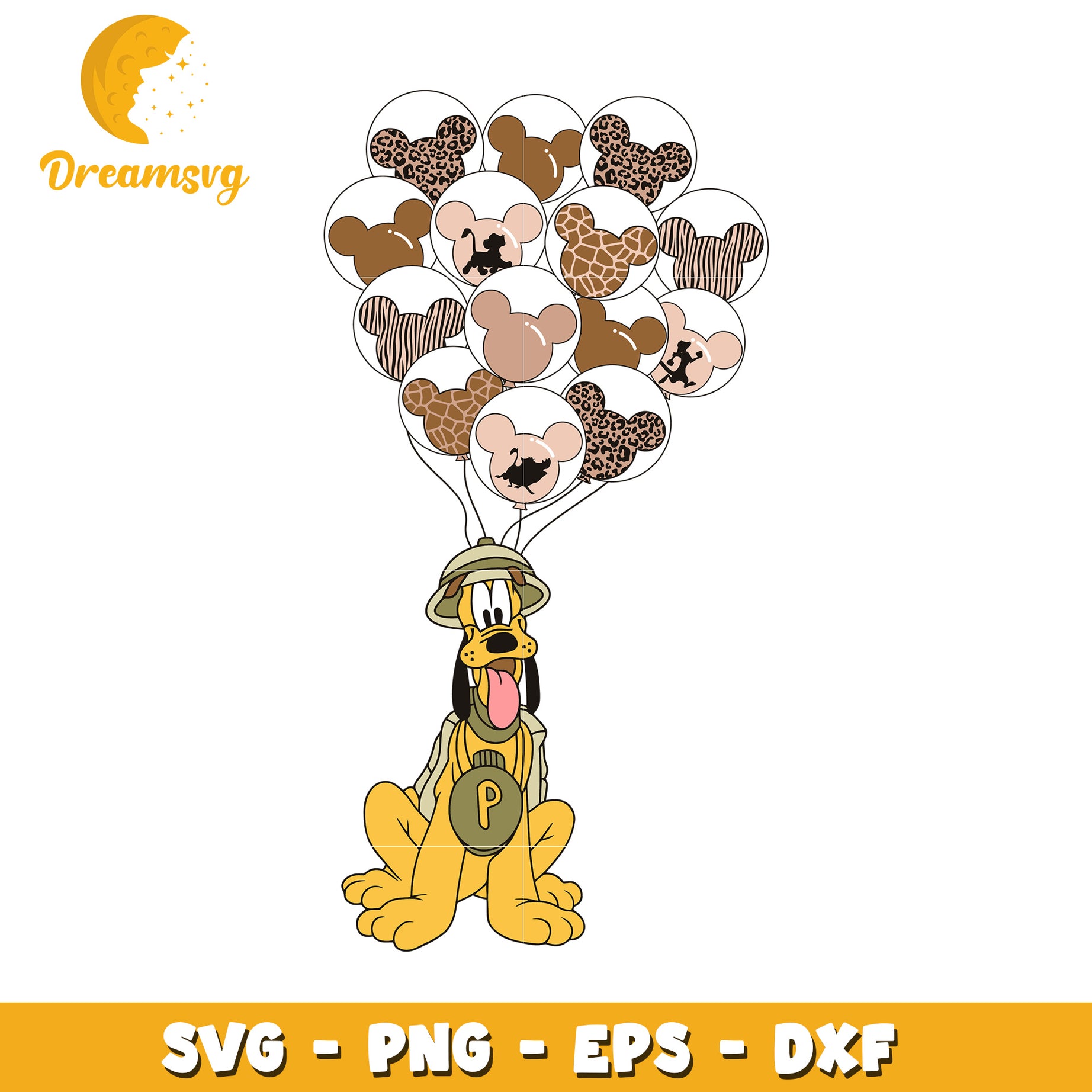 Plutons Safari Balloon SVG PNG EPS DXF