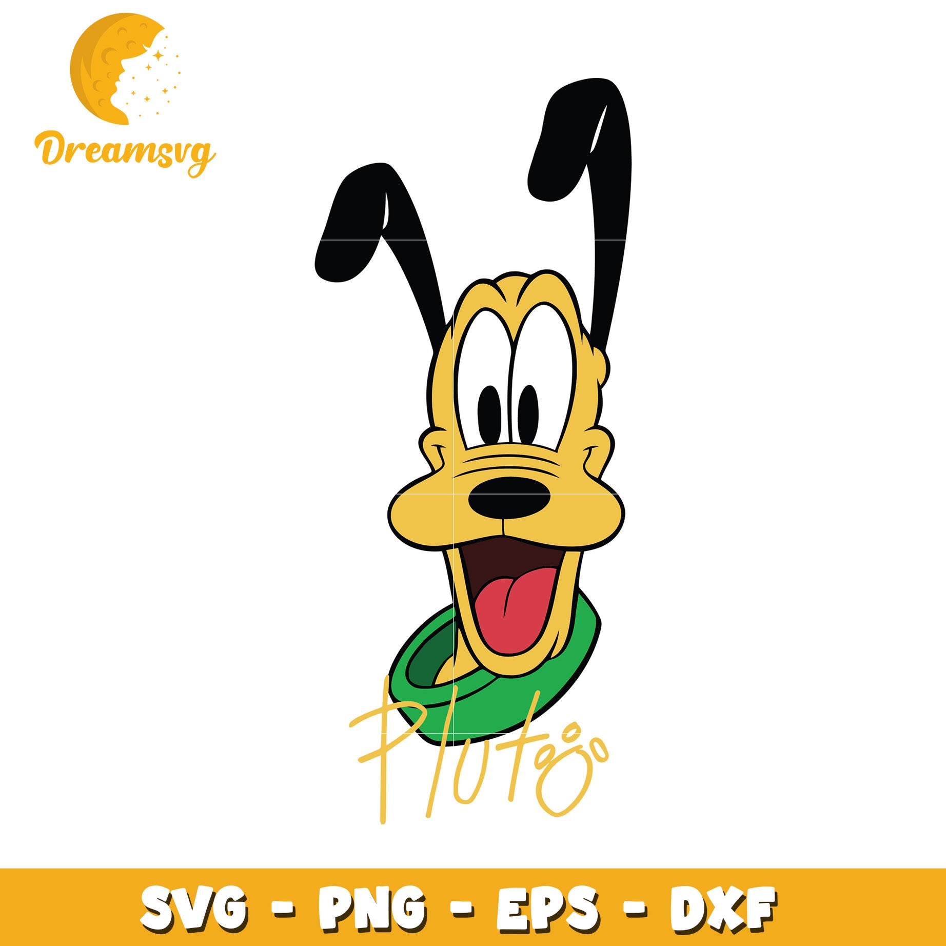 Pluto the Dog SVG Graphic for Crafts and Design Projects