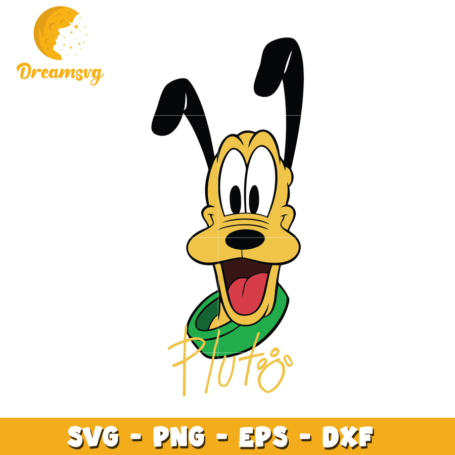 Pluto the Dog SVG Graphic for Crafts and Design Projects