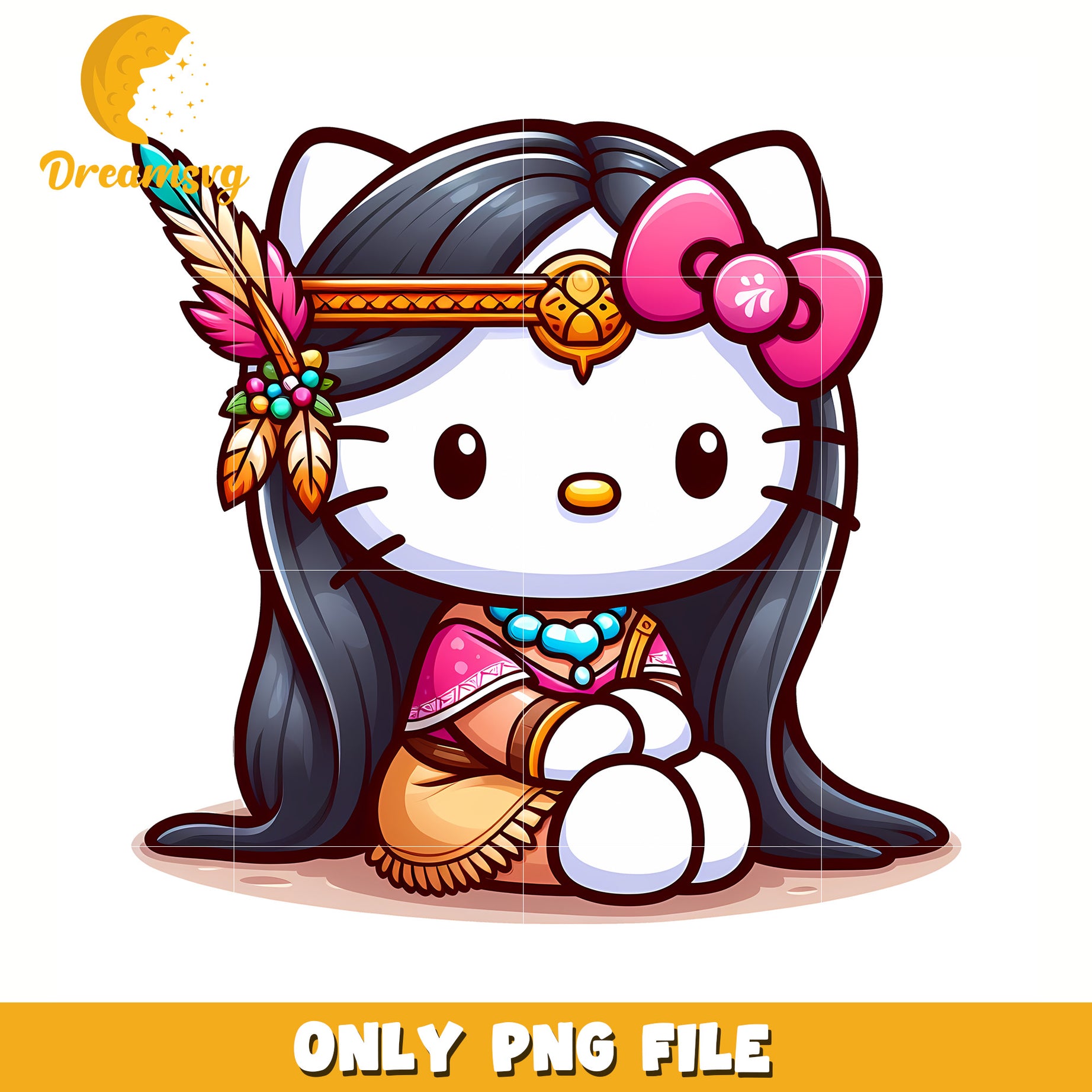 Pocahontas kitty png, hello kitty mirror png, hello kitty friends png