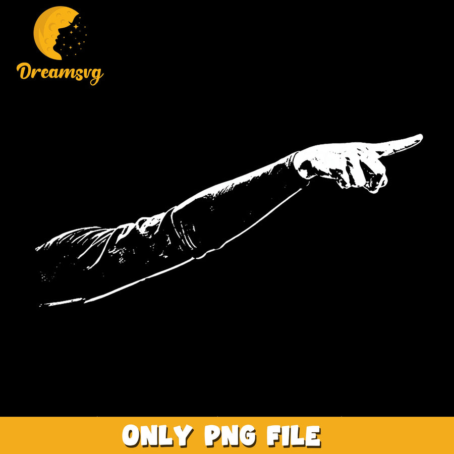 Pointing Hand PNG, Graphic Design Art, Vector Style PNG