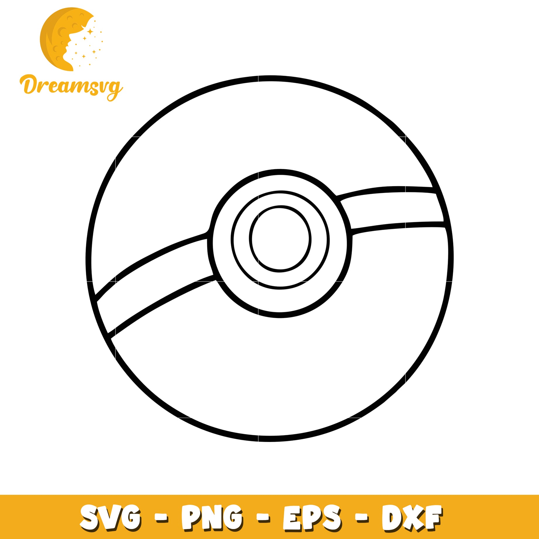 Pokeball SVG PNG EPS DXF Cut File