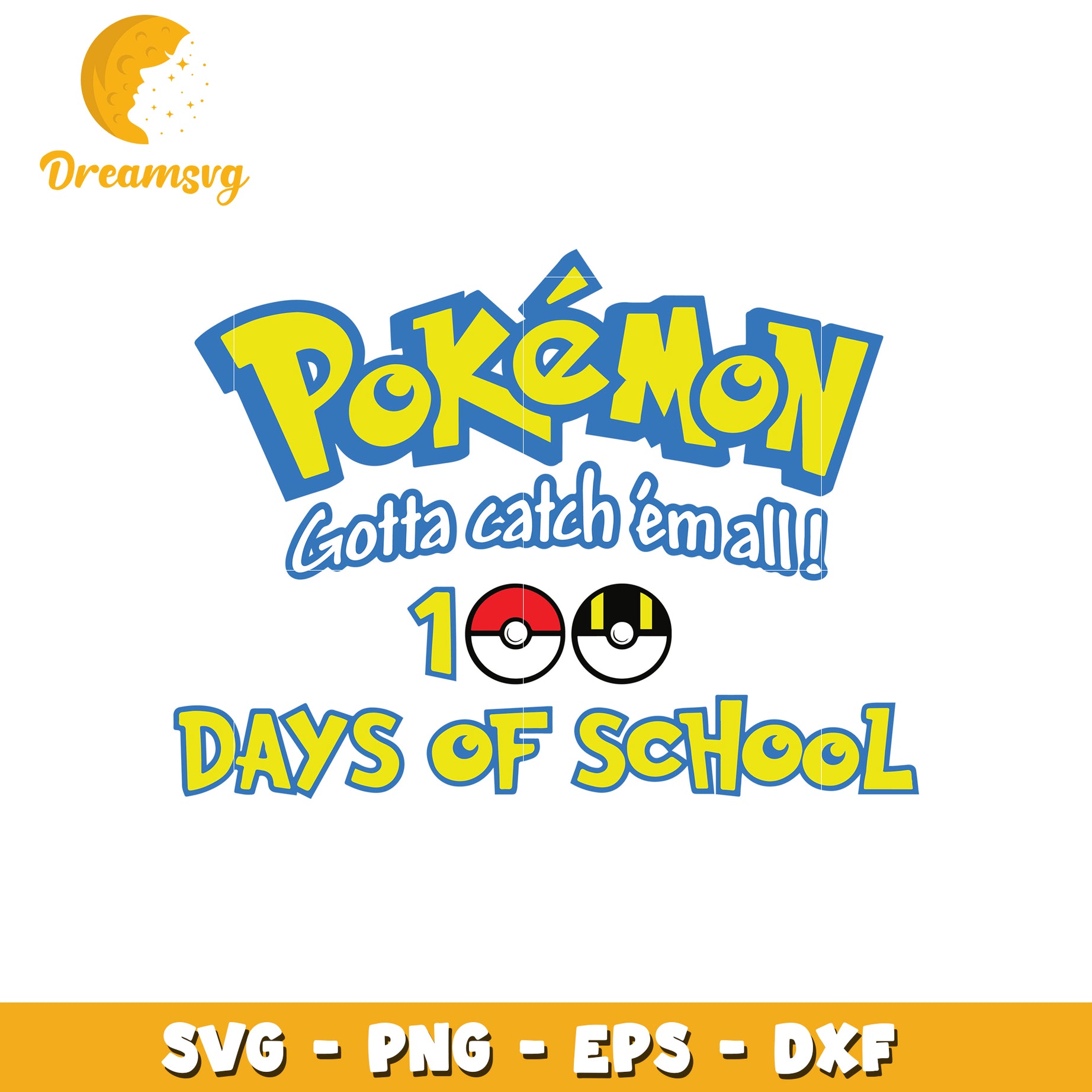 Pokemon 100 Days School SVG Cut File