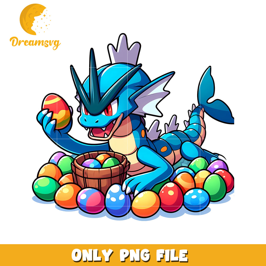 Pokemon Gyarados easter eggs png, easter eggs png, pokemon character png