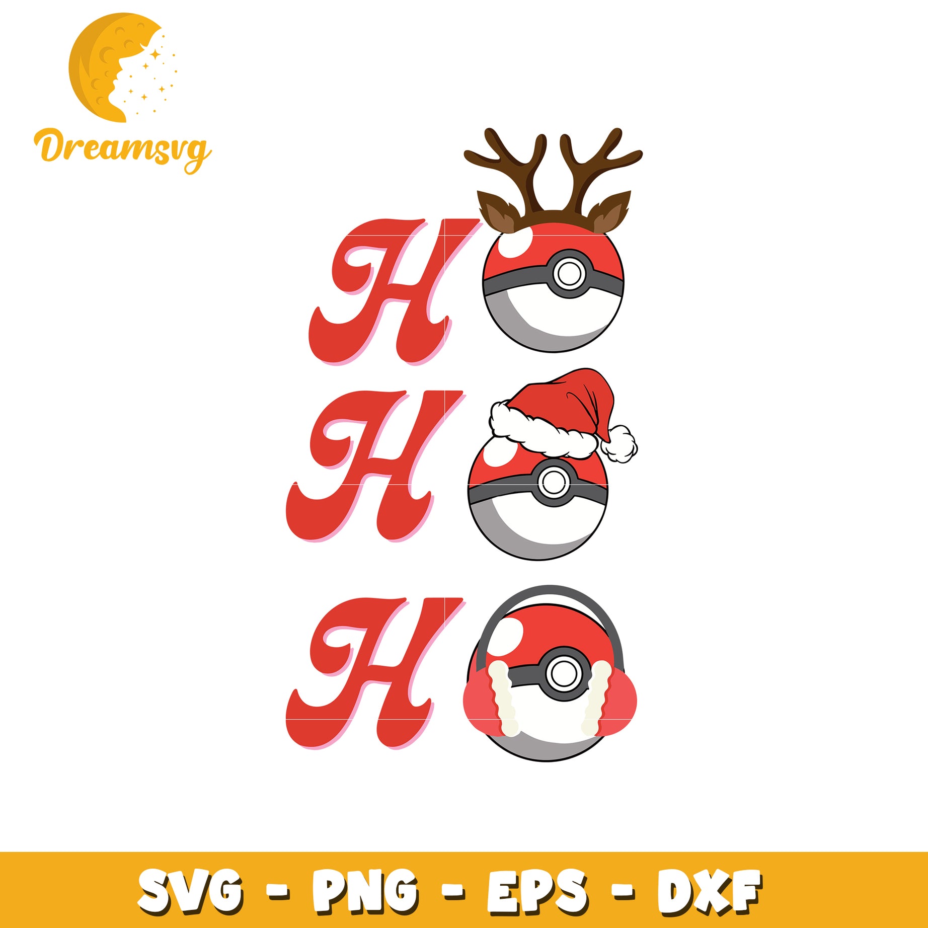 Pokemon ball christmas hohoho svg, Pokemon ball svg, christmas svg