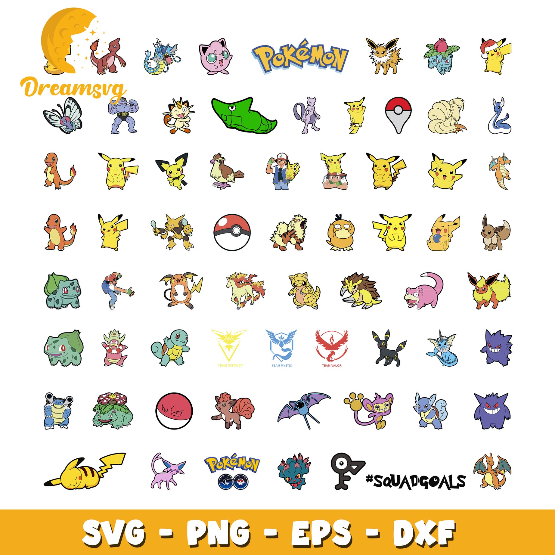 Pokemon Second Generation bundle svg, Pokemon ball svg