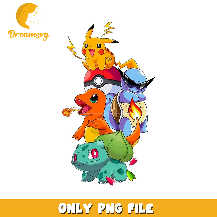 Pokemon main characters png, pokemon png, pokemon cartoon png