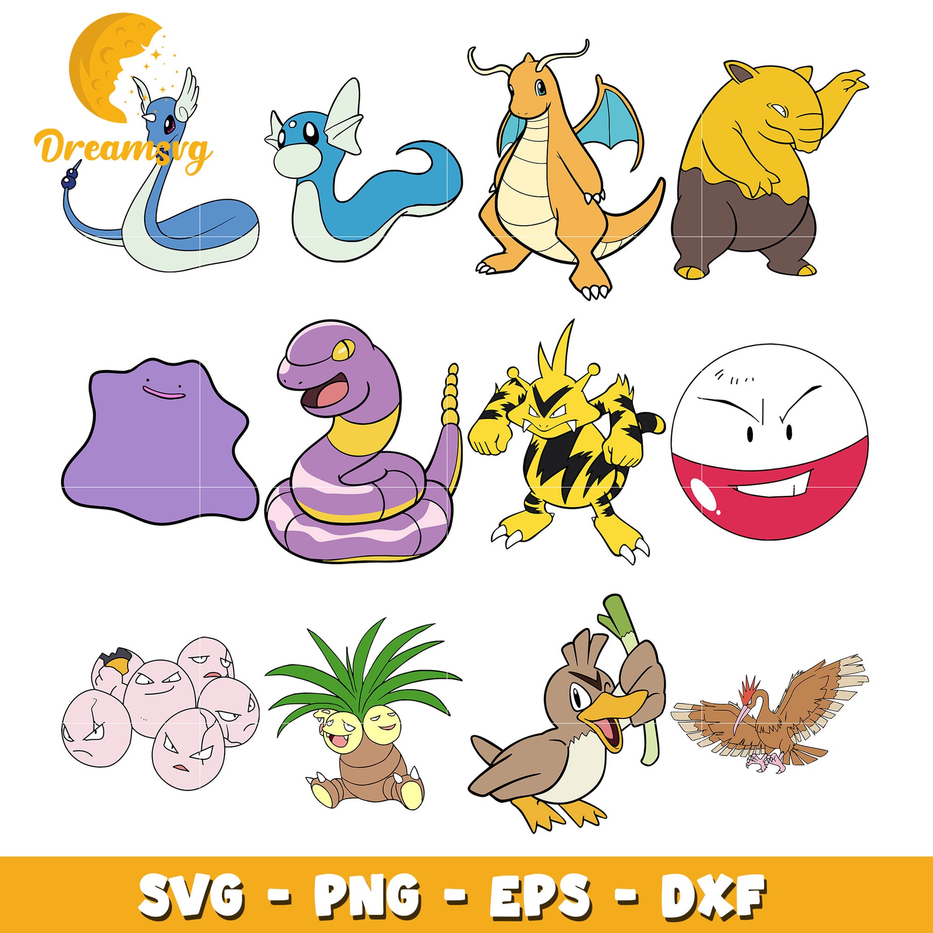 Pokemon characters funny bundle svg, pokemon movie svg